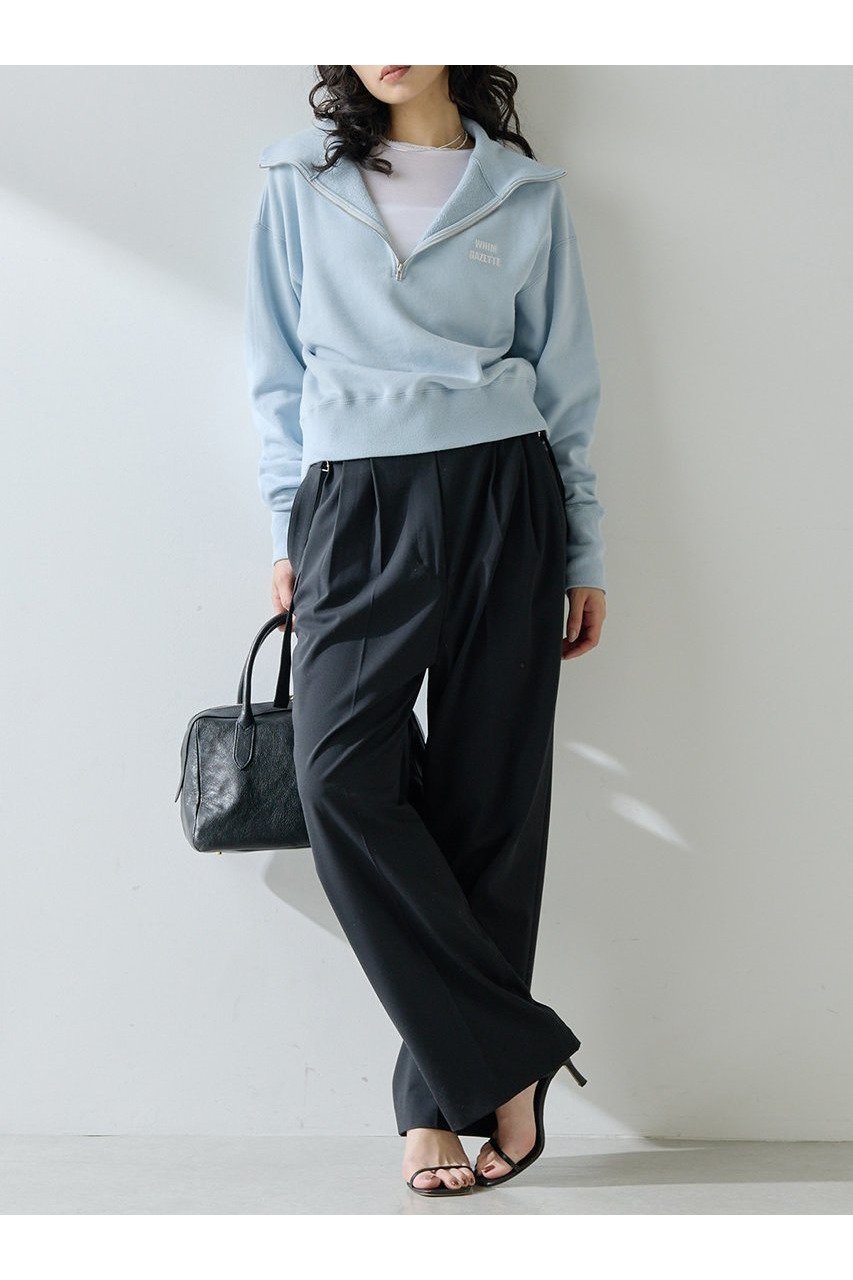 【ウィムガゼット/Whim Gazette】のハーフジップロゴ裏毛プルオーバー 人気、トレンドファッション・服の通販 founy(ファニー) 　ファッション　Fashion　レディースファッション　Fashion for Women　トップス・カットソー　Cut & Sew Tops　シャツ・ブラウス・オフィスカジュアル　Elegant Blouses & Button-Ups　ロングTシャツ・Tシャツ　Longline T-Shirts & Tees　カジュアルプルオーバー・ニットトップス　Pullovers & Knit Tops / Casual Pullovers　カットソー・ベーシックTシャツ　Cut-and-Sewn Tops / Stretch Tees & Basics　インナー　Innerwear　ジャケット　Jacket, Outerwear　スタンダード　Standard, Basic　スタンド　Stand Collar, Upright Stand　スリーブ　Sleeve, Long Sleeve / Short Sleeve　バランス　Balance, Style Balance　ボトム　Bottoms, Lower Wear　ロング　Long, Long-Length　ワンポイント　One Point, Statement Accent　A/W・秋冬　Autumn/Winter　2025年　2025　2025-2026秋冬・A/W　Autumn/Winter 2025–26 AW25–26　other-5|ID: prp329100004614033 ipo3291000000033034927