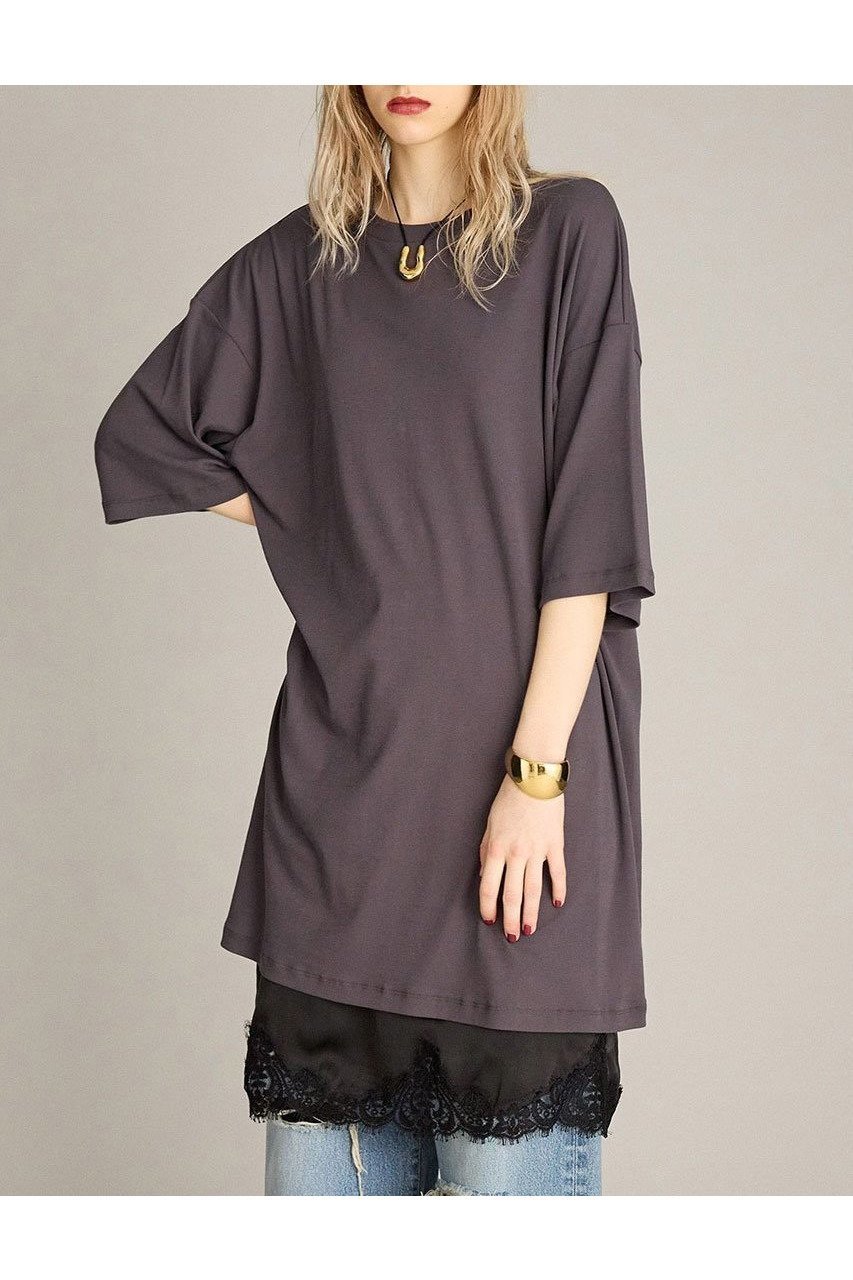 【ブリル/BRILL】のビッグTシャツ インテリア・キッズ・メンズ・レディースファッション・服の通販 founy(ファニー) 　ファッション　Fashion　レディースファッション　Fashion for Women　トップス・カットソー　Cut & Sew Tops　シャツ・ブラウス・オフィスカジュアル　Elegant Blouses & Button-Ups　ロングTシャツ・Tシャツ　Longline T-Shirts & Tees　カットソー・ベーシックTシャツ　Cut-and-Sewn Tops / Stretch Tees & Basics　おすすめ　Recommended / Our Picks　カリフォルニア　California, Cali Style　ショート　Short, Short Length　スリーブ　Sleeve, Long Sleeve / Short Sleeve　ビッグ　Big, Oversized　新作・新入荷　New Arrivals / New In　チャコールグレー|ID: prp329100004614035 ipo3291000000033034936
