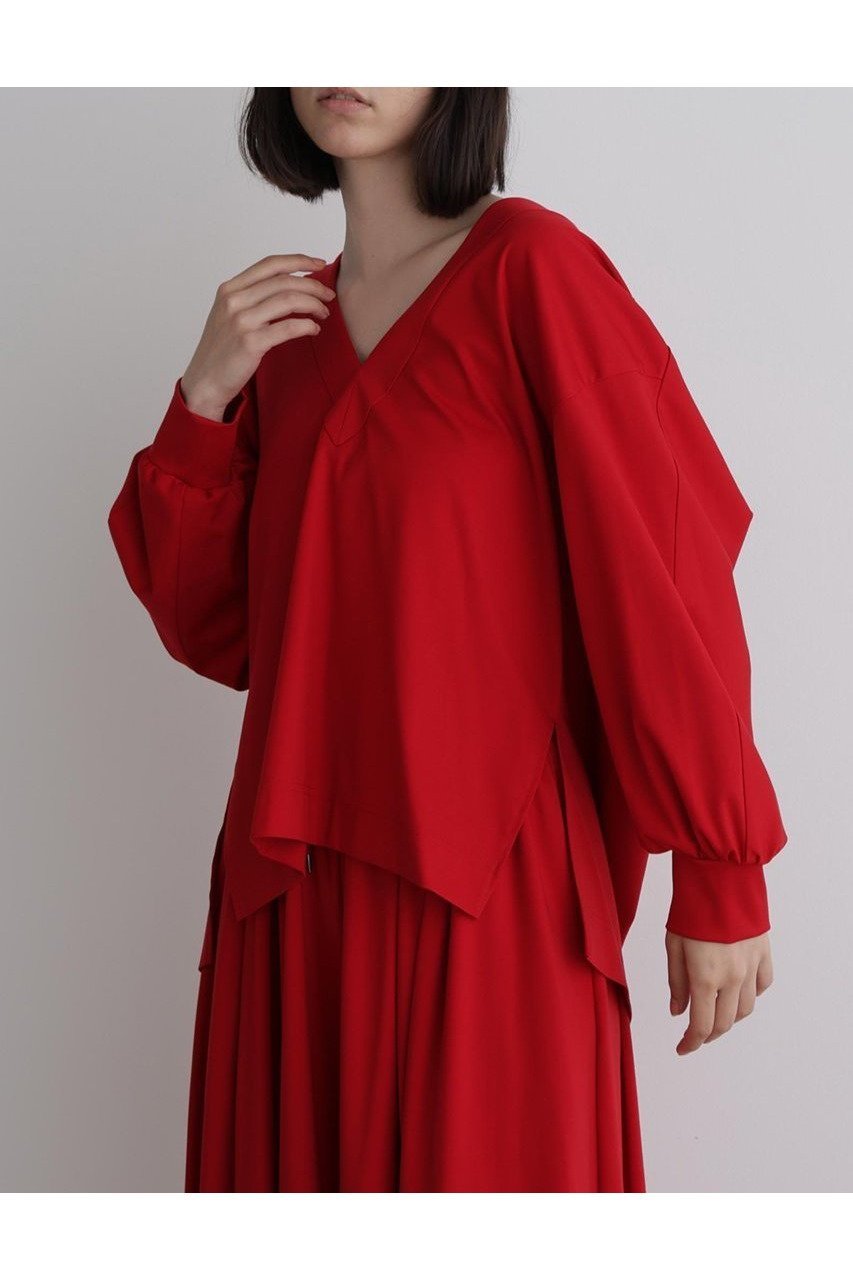 【ル フィル/LE PHIL】のコンパクトポンチVネックプルオーバー 人気、トレンドファッション・服の通販 founy(ファニー) 　ファッション　Fashion　レディースファッション　Fashion for Women　トップス・カットソー　Cut & Sew Tops　シャツ・ブラウス・オフィスカジュアル　Elegant Blouses & Button-Ups　ロングTシャツ・Tシャツ　Longline T-Shirts & Tees　カジュアルプルオーバー・ニットトップス　Pullovers & Knit Tops / Casual Pullovers　カットソー・ベーシックTシャツ　Cut-and-Sewn Tops / Stretch Tees & Basics　Vネックトップス　V-Neck Tops / V-Cut Neckline Shirts　コンパクト　Compact, Small Size　シンプル　Simple, Minimal　スリット　Slit, Slit Detail　スリーブ　Sleeve, Long Sleeve / Short Sleeve　デコルテ　Décolleté, Neckline　バランス　Balance, Style Balance　フォルム　Silhouette, Form　ボトム　Bottoms, Lower Wear　ロング　Long, Long-Length　今季　This Season, Current Season　新作・新入荷　New Arrivals / New In　other-2|ID: prp329100004614037 ipo3291000000033034952