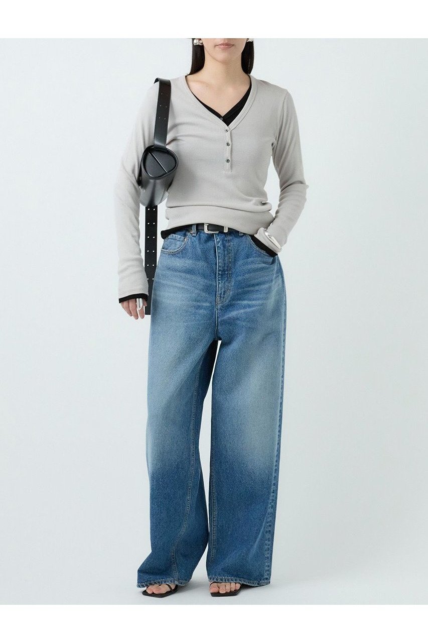 【カオス/Chaos】の【WHY NOT NOW】ポートヘンリープルオーバー インテリア・キッズ・メンズ・レディースファッション・服の通販 founy(ファニー) 　ファッション　Fashion　レディースファッション　Fashion for Women　トップス・カットソー　Cut & Sew Tops　シャツ・ブラウス・オフィスカジュアル　Elegant Blouses & Button-Ups　ロングTシャツ・Tシャツ　Longline T-Shirts & Tees　カジュアルプルオーバー・ニットトップス　Pullovers & Knit Tops / Casual Pullovers　カットソー・ベーシックTシャツ　Cut-and-Sewn Tops / Stretch Tees & Basics　2025年　2025　2025-2026秋冬・A/W　Autumn/Winter 2025–26 AW25–26　インナー　Innerwear　カットソー　Cut and Sewn Top　シルク　Silk, 100% Silk　シルケット　Silket, Silky Cotton　ジャケット　Jacket, Outerwear　ストレッチ　Stretch, Stretchy Fabric　スリーブ　Sleeve, Long Sleeve / Short Sleeve　テレコ　Ribbed, Rib Stitch　デニム　Denim, Jeans Material　ロング　Long, Long-Length　A/W・秋冬　Autumn/Winter　グレー|ID: prp329100004614038 ipo3291000000033034966