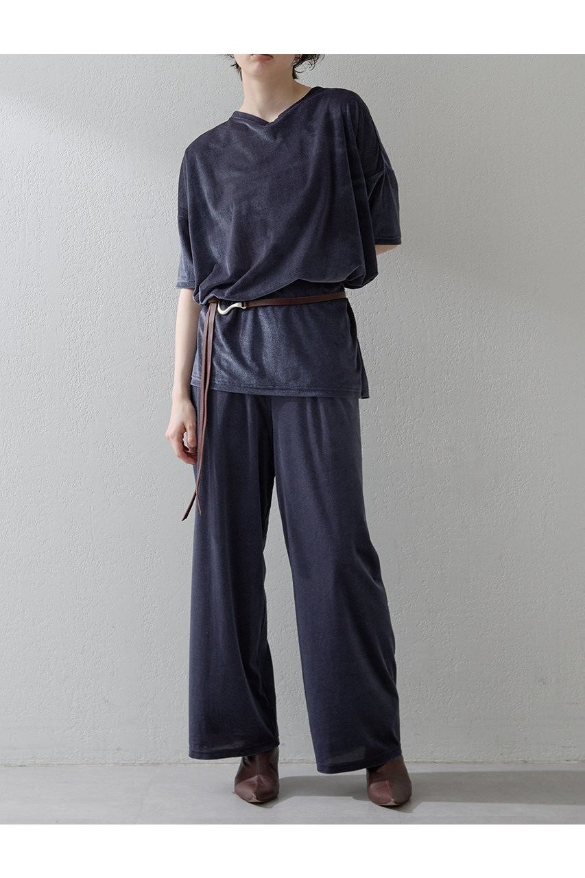 【ウィムガゼット/Whim Gazette】の【THE PAUSE】シアーベロアTEE 人気、トレンドファッション・服の通販 founy(ファニー) 　ファッション　Fashion　レディースファッション　Fashion for Women　トップス・カットソー　Cut & Sew Tops　シャツ・ブラウス・オフィスカジュアル　Elegant Blouses & Button-Ups　ロングTシャツ・Tシャツ　Longline T-Shirts & Tees　カットソー・ベーシックTシャツ　Cut-and-Sewn Tops / Stretch Tees & Basics　ベロアトップス　Velour Tops / Velvet-Look Items　2025年　2025　2025-2026秋冬・A/W　Autumn/Winter 2025–26 AW25–26　おすすめ　Recommended / Our Picks　クール　Cool, Chic　ショート　Short, Short Length　スリーブ　Sleeve, Long Sleeve / Short Sleeve　ベロア　Velour, Soft Velvet　エレガント 上品　Elegant　A/W・秋冬　Autumn/Winter　other-2|ID: prp329100004614041 ipo3291000000033034990
