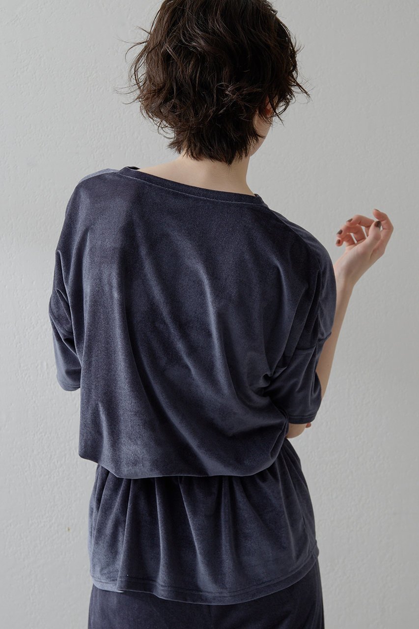 【ウィムガゼット/Whim Gazette】の【THE PAUSE】シアーベロアTEE 人気、トレンドファッション・服の通販 founy(ファニー) 　ファッション　Fashion　レディースファッション　Fashion for Women　トップス・カットソー　Cut & Sew Tops　シャツ・ブラウス・オフィスカジュアル　Elegant Blouses & Button-Ups　ロングTシャツ・Tシャツ　Longline T-Shirts & Tees　カットソー・ベーシックTシャツ　Cut-and-Sewn Tops / Stretch Tees & Basics　ベロアトップス　Velour Tops / Velvet-Look Items　2025年　2025　2025-2026秋冬・A/W　Autumn/Winter 2025–26 AW25–26　おすすめ　Recommended / Our Picks　クール　Cool, Chic　ショート　Short, Short Length　スリーブ　Sleeve, Long Sleeve / Short Sleeve　ベロア　Velour, Soft Velvet　エレガント 上品　Elegant　A/W・秋冬　Autumn/Winter　other-4|ID: prp329100004614041 ipo3291000000033034992