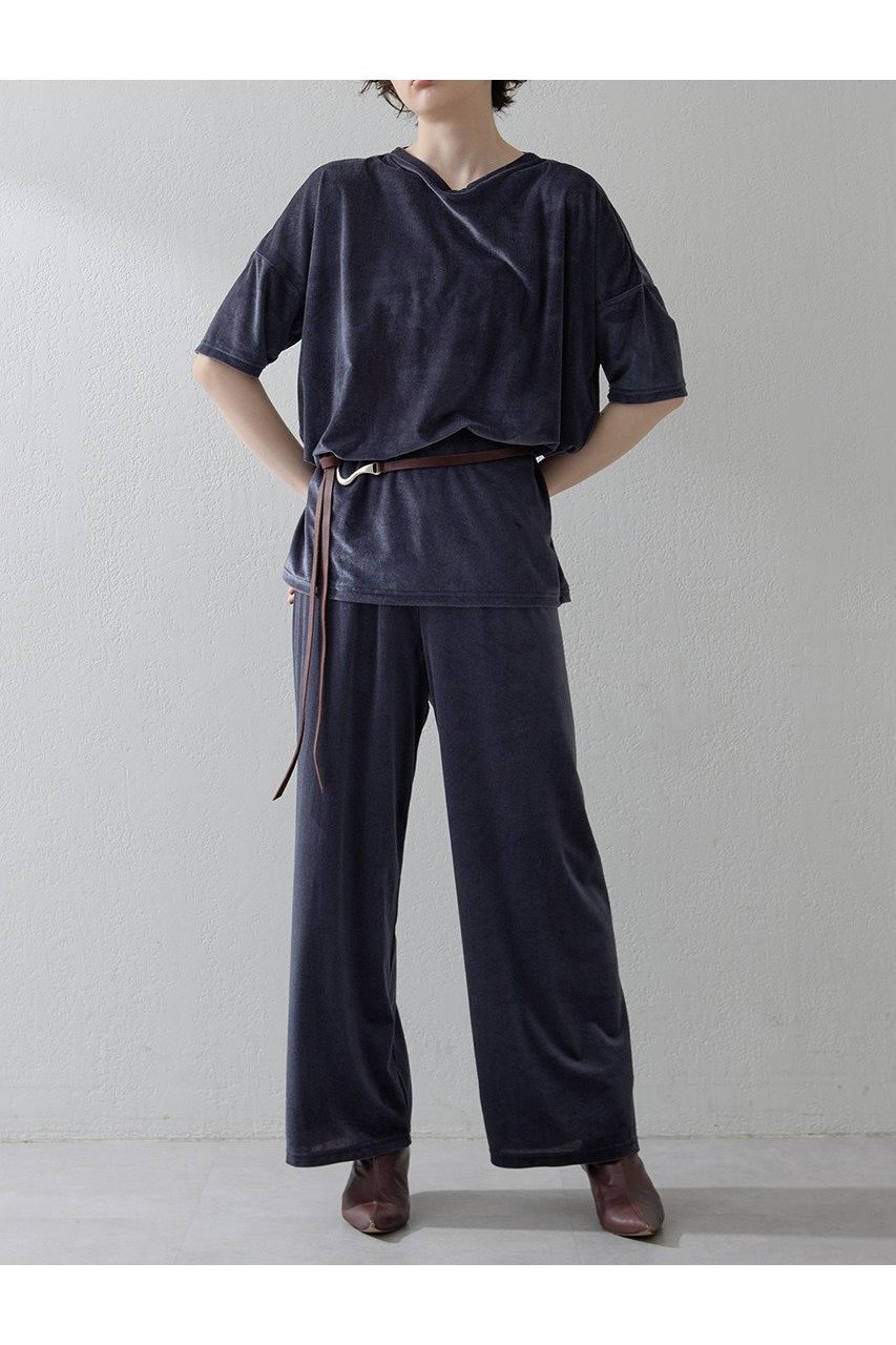 【ウィムガゼット/Whim Gazette】の【THE PAUSE】シアーベロアTEE 人気、トレンドファッション・服の通販 founy(ファニー) 　ファッション　Fashion　レディースファッション　Fashion for Women　トップス・カットソー　Cut & Sew Tops　シャツ・ブラウス・オフィスカジュアル　Elegant Blouses & Button-Ups　ロングTシャツ・Tシャツ　Longline T-Shirts & Tees　カットソー・ベーシックTシャツ　Cut-and-Sewn Tops / Stretch Tees & Basics　ベロアトップス　Velour Tops / Velvet-Look Items　2025年　2025　2025-2026秋冬・A/W　Autumn/Winter 2025–26 AW25–26　おすすめ　Recommended / Our Picks　クール　Cool, Chic　ショート　Short, Short Length　スリーブ　Sleeve, Long Sleeve / Short Sleeve　ベロア　Velour, Soft Velvet　エレガント 上品　Elegant　A/W・秋冬　Autumn/Winter　other-6|ID: prp329100004614041 ipo3291000000033034994