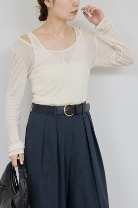 【ガリャルダガランテ/GALLARDAGALANTE】のシアーレイヤードカットソー 人気、トレンドファッション・服の通販 founy(ファニー) ファッション Fashion レディースファッション Fashion for Women トップス・カットソー Cut & Sew Tops シャツ・ブラウス・オフィスカジュアル Elegant Blouses & Button-Ups ロングTシャツ・Tシャツ Longline T-Shirts & Tees カットソー・ベーシックTシャツ Cut-and-Sewn Tops / Stretch Tees & Basics 2025年 2025 2025-2026秋冬・A/W Autumn/Winter 2025–26 AW25–26 インナー Innerwear シアー Sheer, See-Through ジャケット Jacket, Outerwear スリーブ Sleeve, Long Sleeve / Short Sleeve タンク Tank Top, Sleeveless Top ロング Long, Long-Length A/W・秋冬 Autumn/Winter |ID:prp329100004614043