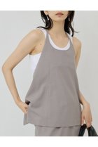 【ガリャルダガランテ/GALLARDAGALANTE】の【セットアップ対応】エプロンキャミ 人気、トレンドファッション・服の通販 founy(ファニー) ファッション Fashion レディースファッション Fashion for Women トップス・カットソー Cut & Sew Tops キャミソール&ノースリーブ Camisoles & Sleeveless Tops シャツ・ブラウス・オフィスカジュアル Elegant Blouses & Button-Ups ロングTシャツ・Tシャツ Longline T-Shirts & Tees カットソー・ベーシックTシャツ Cut-and-Sewn Tops / Stretch Tees & Basics 2025年 2025 2025-2026秋冬・A/W Autumn/Winter 2025–26 AW25–26 おすすめ Recommended / Our Picks キャミソール Camisole, Spaghetti Strap Top セットアップ Set-Up, Coordinated Outfit タンク Tank Top, Sleeveless Top A/W・秋冬 Autumn/Winter thumbnail グレー|ID: prp329100004614045 ipo3291000000033035019