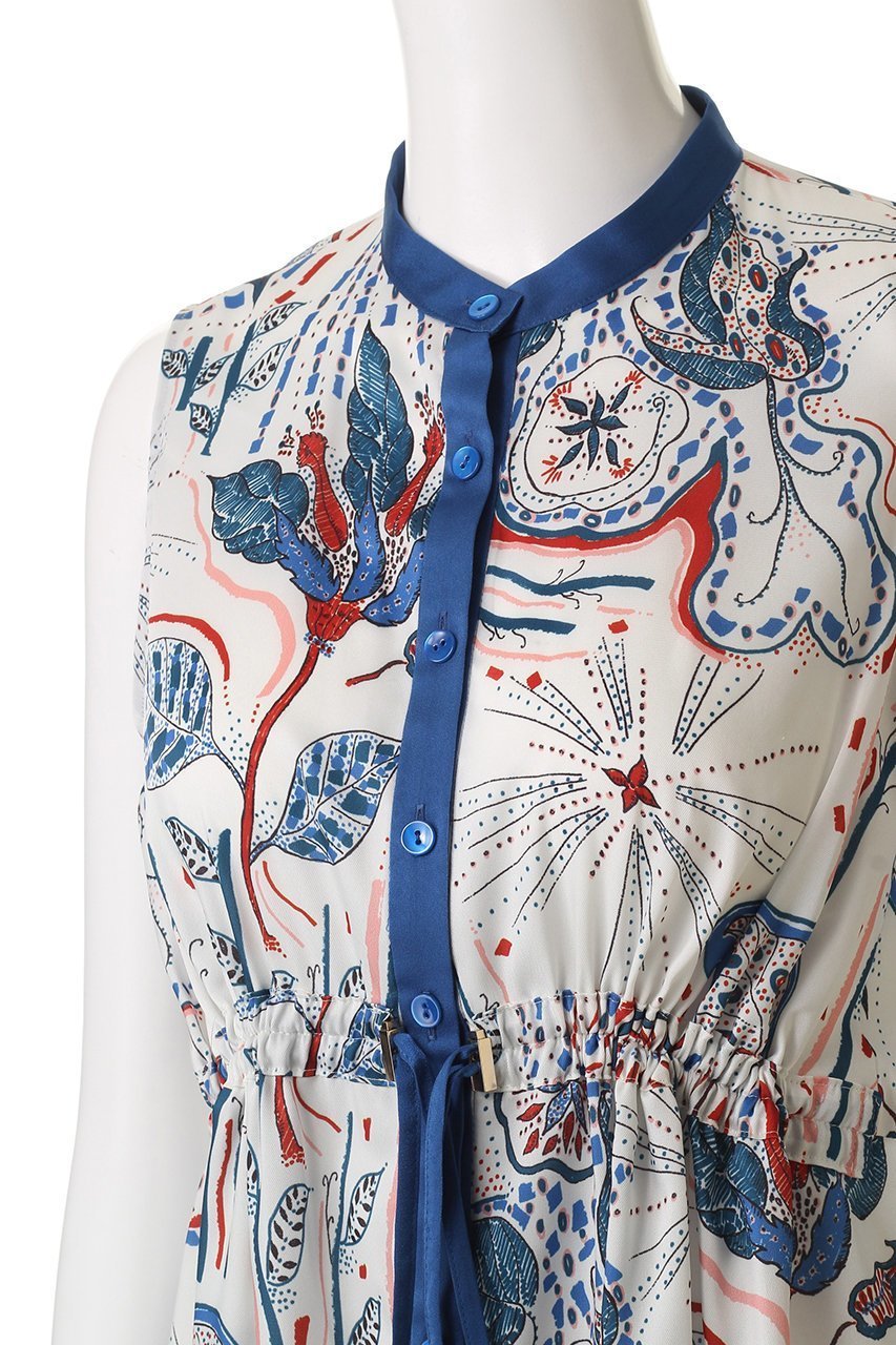 【アナイ/ANAYI】のボタニカルペイズリードロストワンピース 人気、トレンドファッション・服の通販 founy(ファニー) 　ファッション　Fashion　レディースファッション　Fashion for Women　ワンピース　Dresses　チュニック　Tunic Tops & Dresses　チュニック　Tunic, Long Top　フロント　Front, Front Design　ペイズリー　Paisley, Ethnic Pattern　ボタニカル　Botanical, Floral Pattern　モダン　Modern, Contemporary　ロング　Long, Long-Length　エレガント 上品　Elegant　無地　Plain, Solid Color　other-5|ID: prp329100004614049 ipo3291000000036072075