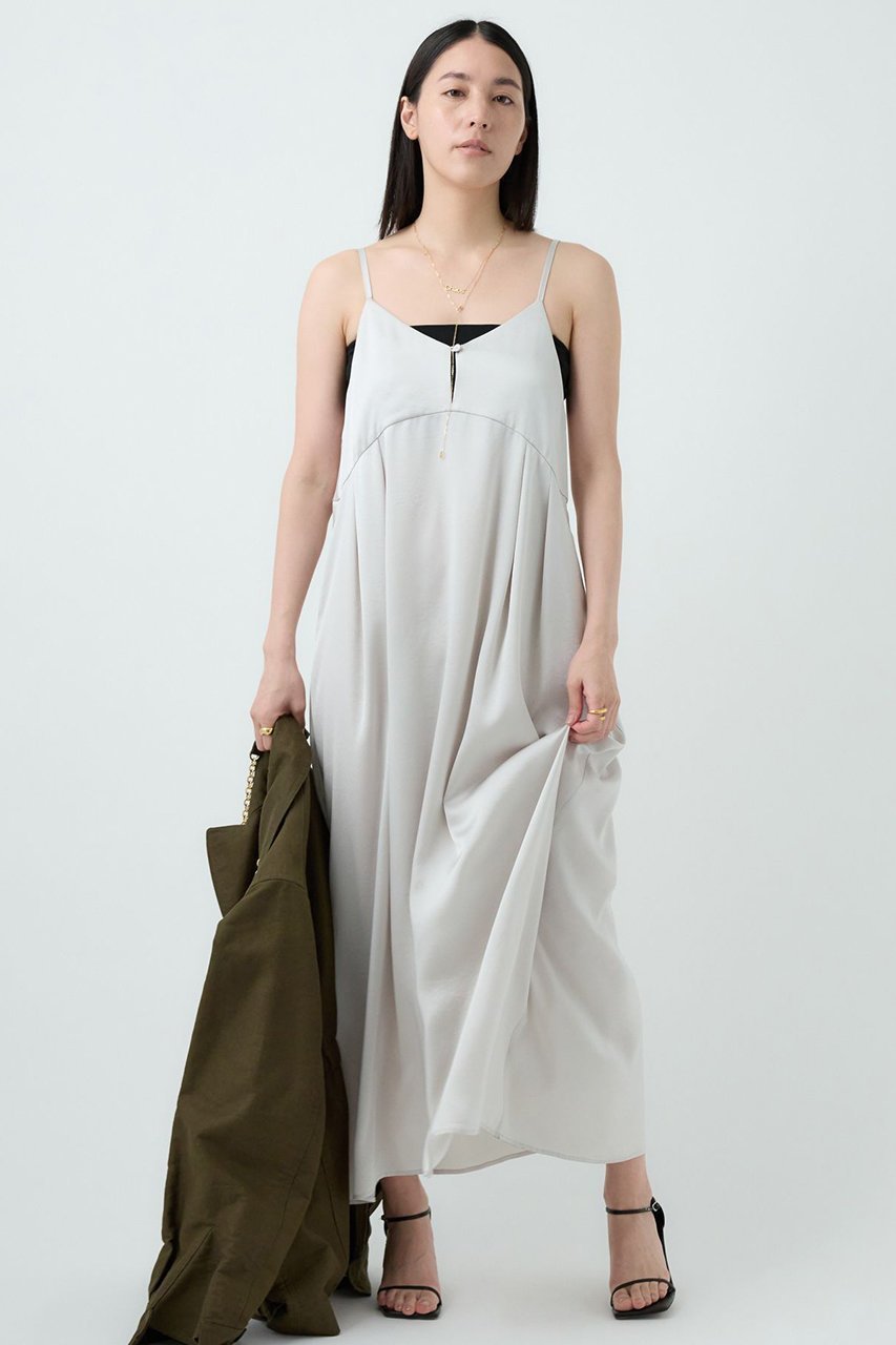 【カオス/Chaos】のティントワンピース 人気、トレンドファッション・服の通販 founy(ファニー) 　ファッション　Fashion　レディースファッション　Fashion for Women　ワンピース　Dresses　チュニック　Tunic Tops & Dresses　キャミワンピース　Cami Dress, Slip Dress　サテン　Satin, Glossy Fabric　シルク　Silk, 100% Silk　スリット　Slit, Slit Detail　チュニック　Tunic, Long Top　フロント　Front, Front Design　ランダム　Random, Irregular　リラックス　Relax, Relaxed Fit　ロング　Long, Long-Length　エレガント 上品　Elegant　 other-1|ID: prp329100004614051 ipo3291000000036072077