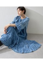 【ウィムガゼット/Whim Gazette】のエンブロイダリーワンピース ブルー|ID:prp329100004614055