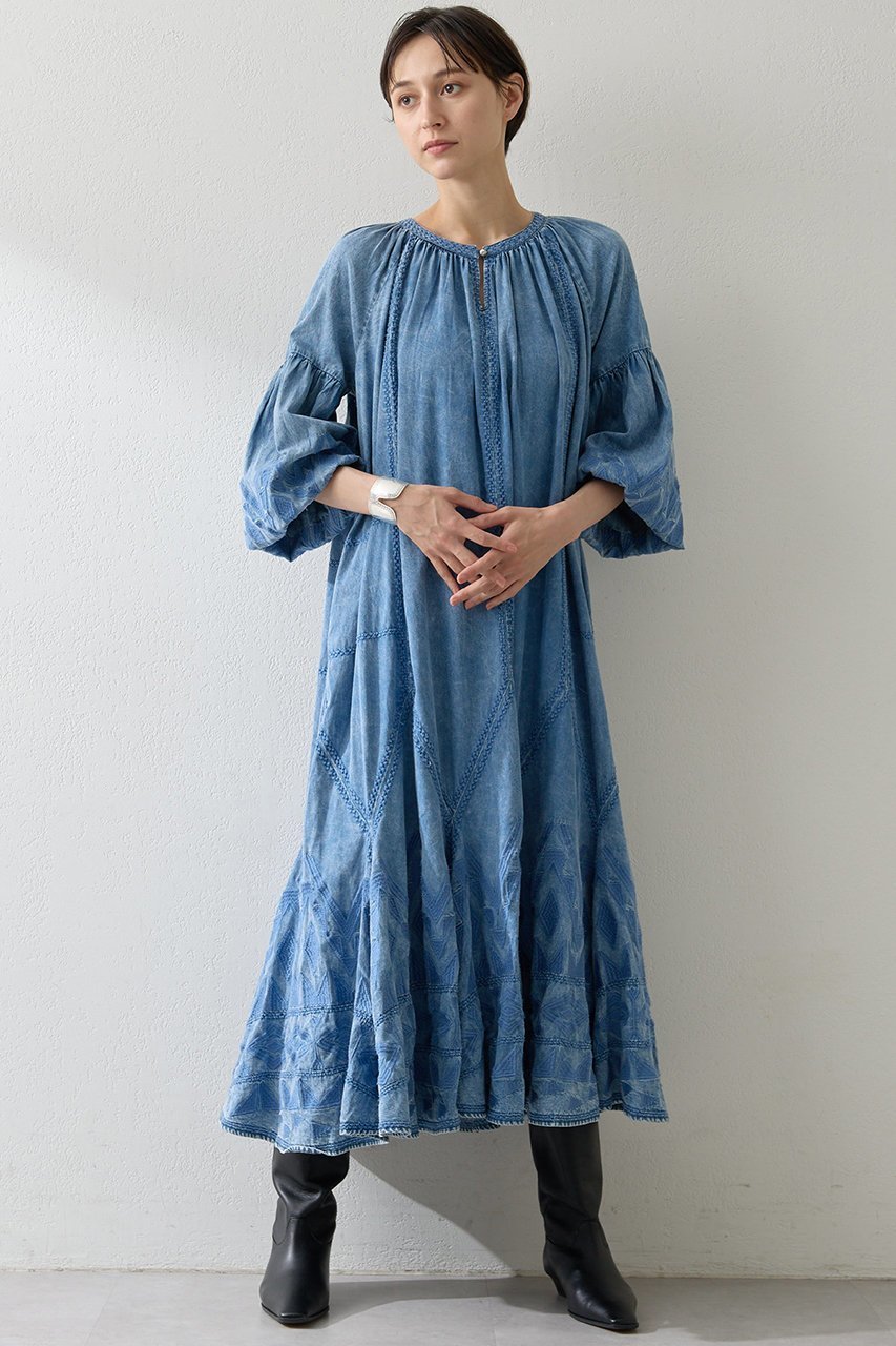 【ウィムガゼット/Whim Gazette】のエンブロイダリーワンピース 人気、トレンドファッション・服の通販 founy(ファニー) 　ファッション　Fashion　レディースファッション　Fashion for Women　ワンピース　Dresses　チュニック　Tunic Tops & Dresses　アクセサリー　Fashion Accessories　インド　Indian Textile　エスニック　Ethnic Style　シューズ　Shoes, Footwear　チュニック　Tunic, Long Top　デニム　Denim, Jeans Material　モチーフ　Motif, Design Theme　モノトーン　Monotone, Black and White　ロング　Long, Long-Length　other-2|ID: prp329100004614055 ipo3291000000035740947