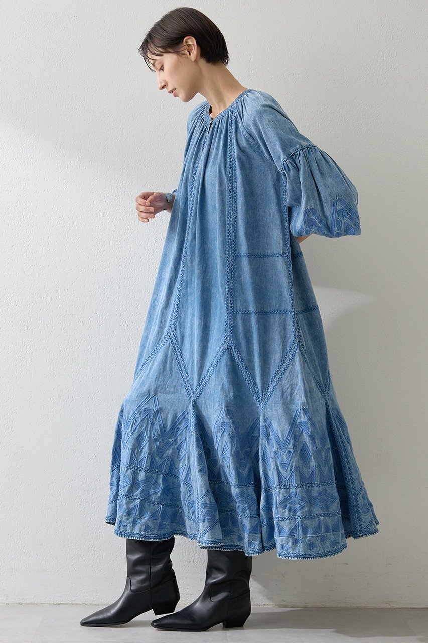 【ウィムガゼット/Whim Gazette】のエンブロイダリーワンピース 人気、トレンドファッション・服の通販 founy(ファニー) 　ファッション　Fashion　レディースファッション　Fashion for Women　ワンピース　Dresses　チュニック　Tunic Tops & Dresses　アクセサリー　Fashion Accessories　インド　Indian Textile　エスニック　Ethnic Style　シューズ　Shoes, Footwear　チュニック　Tunic, Long Top　デニム　Denim, Jeans Material　モチーフ　Motif, Design Theme　モノトーン　Monotone, Black and White　ロング　Long, Long-Length　other-3|ID: prp329100004614055 ipo3291000000035740948