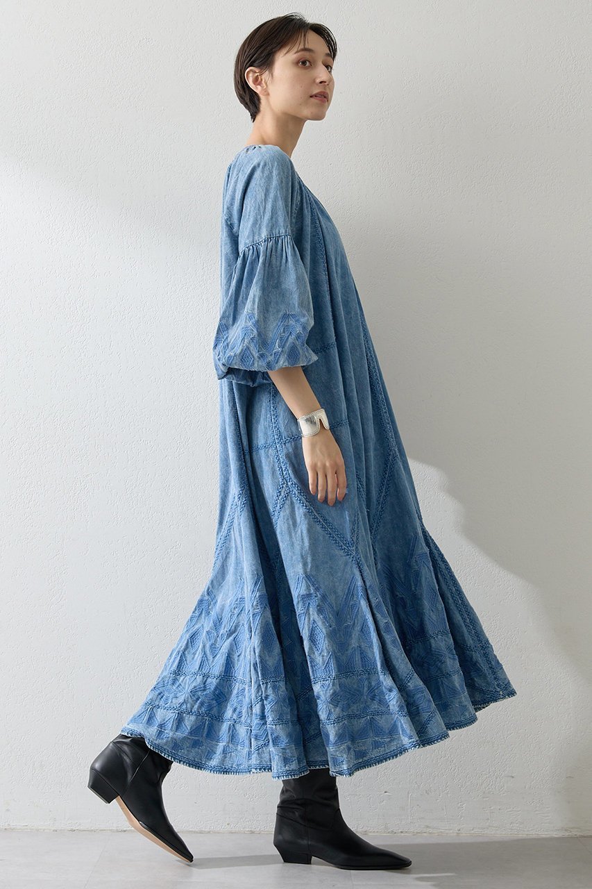 【ウィムガゼット/Whim Gazette】のエンブロイダリーワンピース 人気、トレンドファッション・服の通販 founy(ファニー) 　ファッション　Fashion　レディースファッション　Fashion for Women　ワンピース　Dresses　チュニック　Tunic Tops & Dresses　アクセサリー　Fashion Accessories　インド　Indian Textile　エスニック　Ethnic Style　シューズ　Shoes, Footwear　チュニック　Tunic, Long Top　デニム　Denim, Jeans Material　モチーフ　Motif, Design Theme　モノトーン　Monotone, Black and White　ロング　Long, Long-Length　other-5|ID: prp329100004614055 ipo3291000000035740954