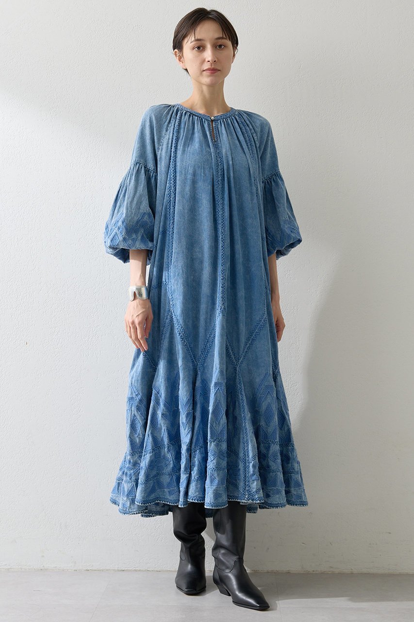 【ウィムガゼット/Whim Gazette】のエンブロイダリーワンピース 人気、トレンドファッション・服の通販 founy(ファニー) 　ファッション　Fashion　レディースファッション　Fashion for Women　ワンピース　Dresses　チュニック　Tunic Tops & Dresses　アクセサリー　Fashion Accessories　インド　Indian Textile　エスニック　Ethnic Style　シューズ　Shoes, Footwear　チュニック　Tunic, Long Top　デニム　Denim, Jeans Material　モチーフ　Motif, Design Theme　モノトーン　Monotone, Black and White　ロング　Long, Long-Length　other-6|ID: prp329100004614055 ipo3291000000035740957