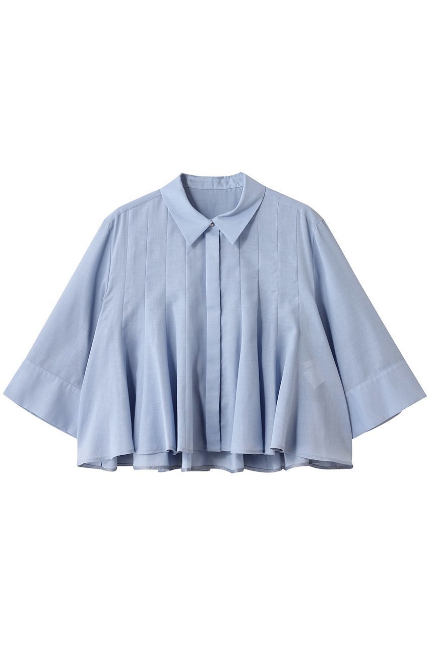 【アナイ/ANAYI】のボイルタックシャツブラウス インテリア・キッズ・メンズ・レディースファッション・服の通販 founy(ファニー) 　ファッション　Fashion　レディースファッション　Fashion for Women　トップス・カットソー　Cut & Sew Tops　シャツ・ブラウス・オフィスカジュアル　Elegant Blouses & Button-Ups　2025年　2025　2025-2026秋冬・A/W　Autumn/Winter 2025–26 AW25–26　コンパクト　Compact, Small Size　ショート　Short, Short Length　スリーブ　Sleeve, Long Sleeve / Short Sleeve　バランス　Balance, Style Balance　A/W・秋冬　Autumn/Winter　サックス|ID: prp329100004614060 ipo3291000000033035141