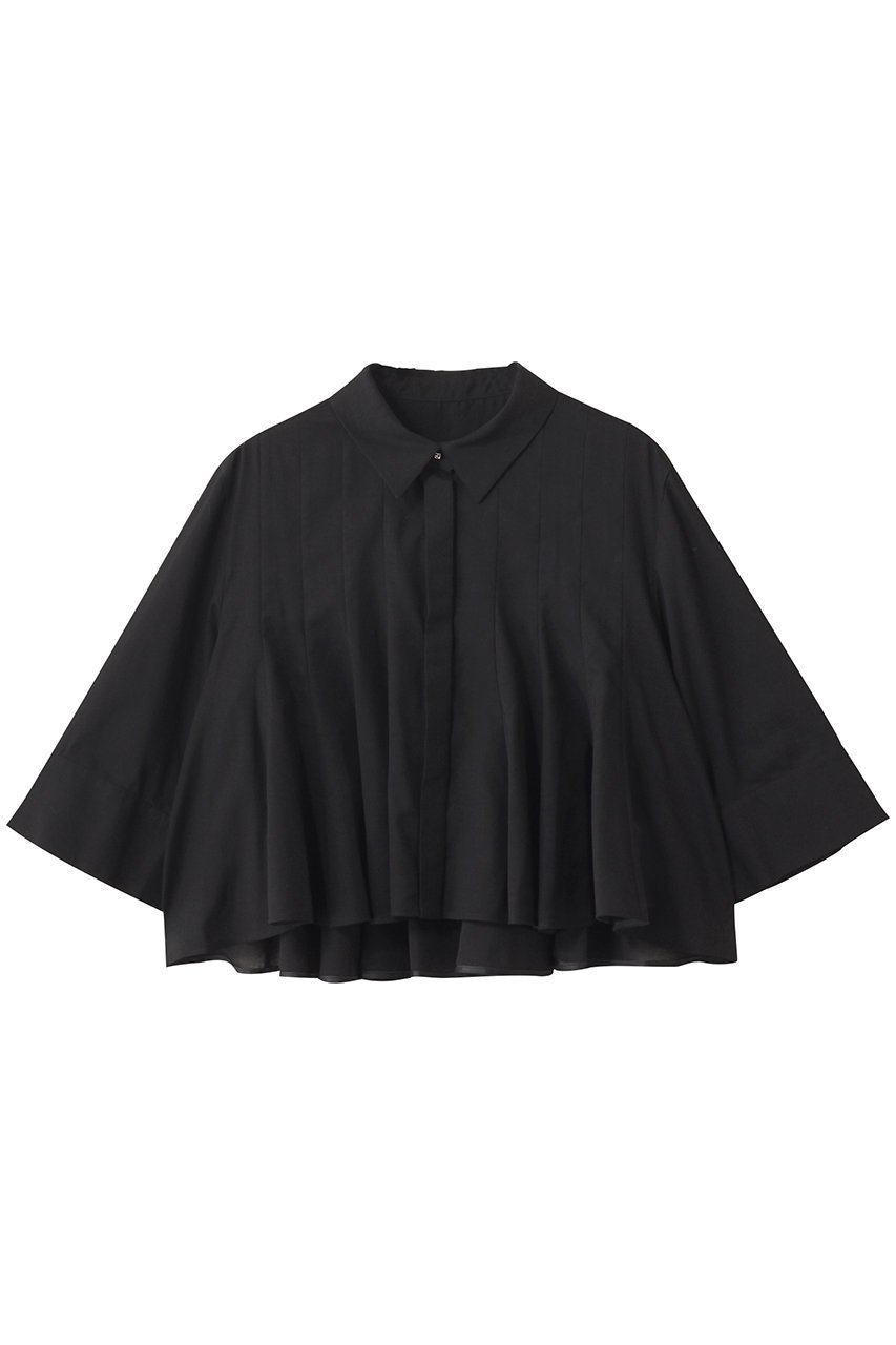 【アナイ/ANAYI】のボイルタックシャツブラウス インテリア・キッズ・メンズ・レディースファッション・服の通販 founy(ファニー) 　ファッション　Fashion　レディースファッション　Fashion for Women　トップス・カットソー　Cut & Sew Tops　シャツ・ブラウス・オフィスカジュアル　Elegant Blouses & Button-Ups　2025年　2025　2025-2026秋冬・A/W　Autumn/Winter 2025–26 AW25–26　コンパクト　Compact, Small Size　ショート　Short, Short Length　スリーブ　Sleeve, Long Sleeve / Short Sleeve　バランス　Balance, Style Balance　A/W・秋冬　Autumn/Winter　ブラック|ID: prp329100004614060 ipo3291000000033035143