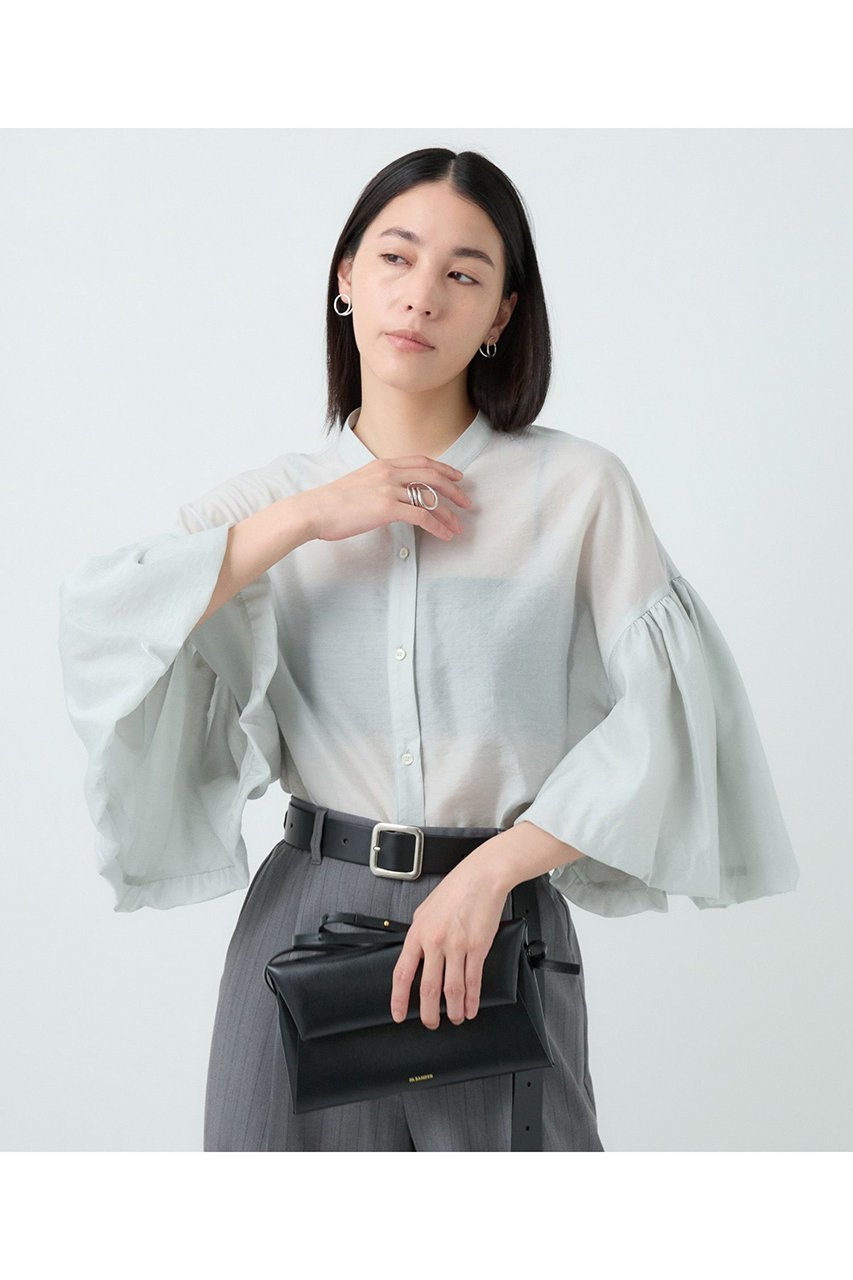 【カオス/Chaos】のプリムブラウス 人気、トレンドファッション・服の通販 founy(ファニー) 　ファッション　Fashion　レディースファッション　Fashion for Women　トップス・カットソー　Cut & Sew Tops　シャツ・ブラウス・オフィスカジュアル　Elegant Blouses & Button-Ups　キュプラ　Cupro, Eco Fabric　ギャザー　Gathered, Ruffled　ショート　Short, Short Length　シルク　Silk, 100% Silk　シンプル　Simple, Minimal　スリーブ　Sleeve, Long Sleeve / Short Sleeve　エレガント 上品　Elegant　other-5|ID: prp329100004614065 ipo3291000000035374536