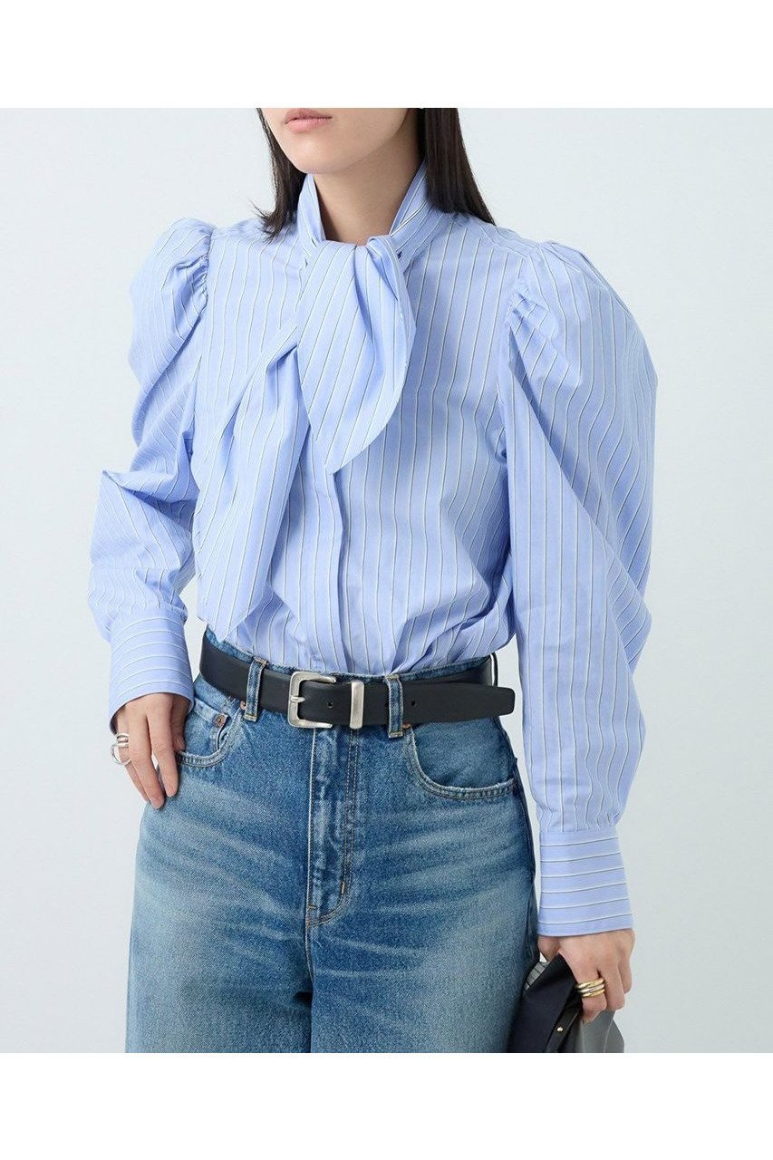 【カオス/Chaos】のガールスカウトブラウス 人気、トレンドファッション・服の通販 founy(ファニー) 　ファッション　Fashion　レディースファッション　Fashion for Women　トップス・カットソー　Cut & Sew Tops　シャツ・ブラウス・オフィスカジュアル　Elegant Blouses & Button-Ups　ストライプ　Stripe, Striped Pattern　スリーブ　Sleeve, Long Sleeve / Short Sleeve　デニム　Denim, Jeans Material　バランス　Balance, Style Balance　ボトム　Bottoms, Lower Wear　リボン　Ribbon, Bow　ロング　Long, Long-Length　A/W・秋冬　Autumn/Winter　2025年　2025　2025-2026秋冬・A/W　Autumn/Winter 2025–26 AW25–26　other-5|ID: prp329100004614066 ipo3291000000033035197