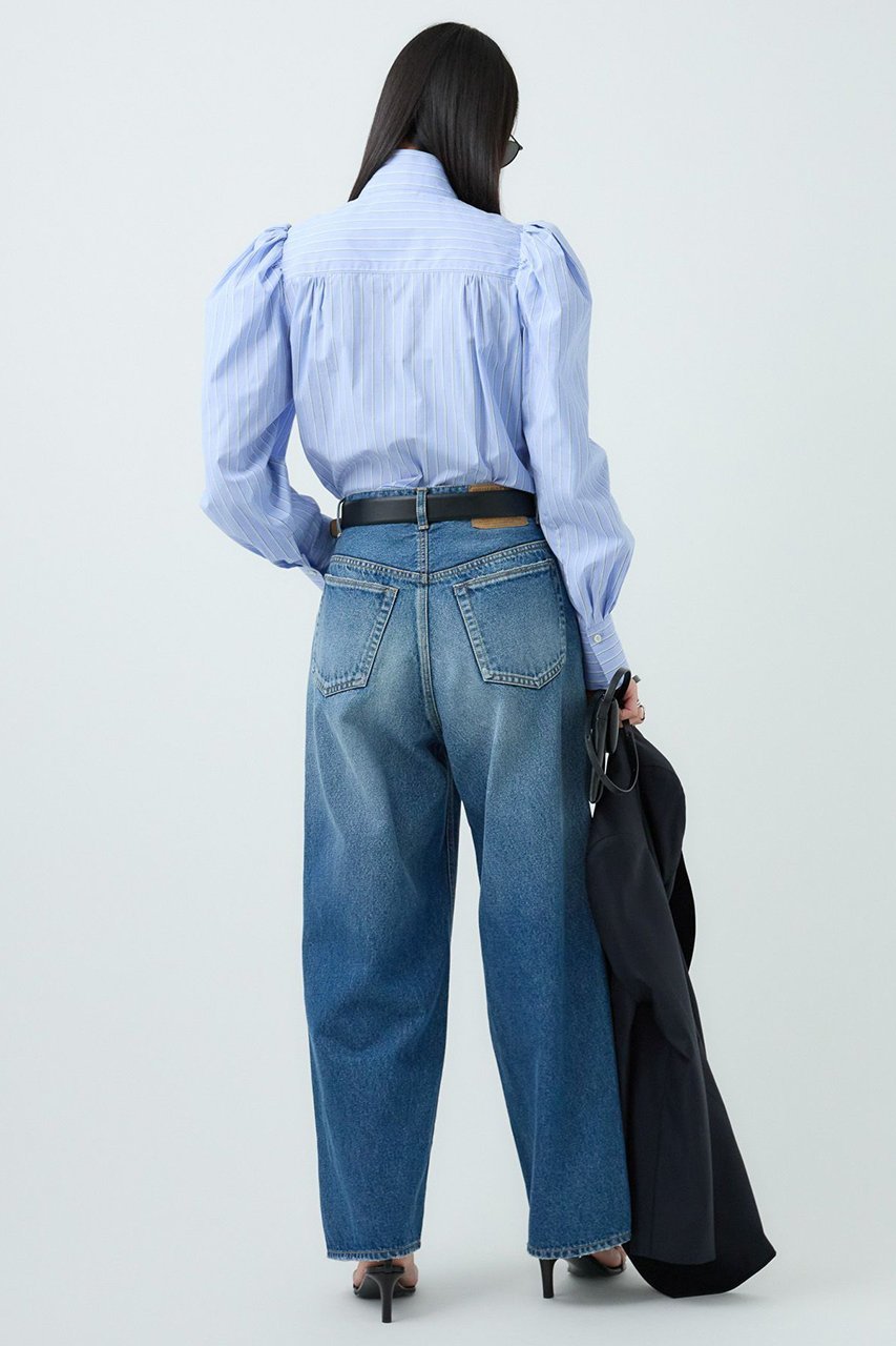 【カオス/Chaos】のガールスカウトブラウス 人気、トレンドファッション・服の通販 founy(ファニー) 　ファッション　Fashion　レディースファッション　Fashion for Women　トップス・カットソー　Cut & Sew Tops　シャツ・ブラウス・オフィスカジュアル　Elegant Blouses & Button-Ups　ストライプ　Stripe, Striped Pattern　スリーブ　Sleeve, Long Sleeve / Short Sleeve　デニム　Denim, Jeans Material　バランス　Balance, Style Balance　ボトム　Bottoms, Lower Wear　リボン　Ribbon, Bow　ロング　Long, Long-Length　再入荷　Restock / Back in Stock　other-4|ID: prp329100004614066 ipo3291000000035796429