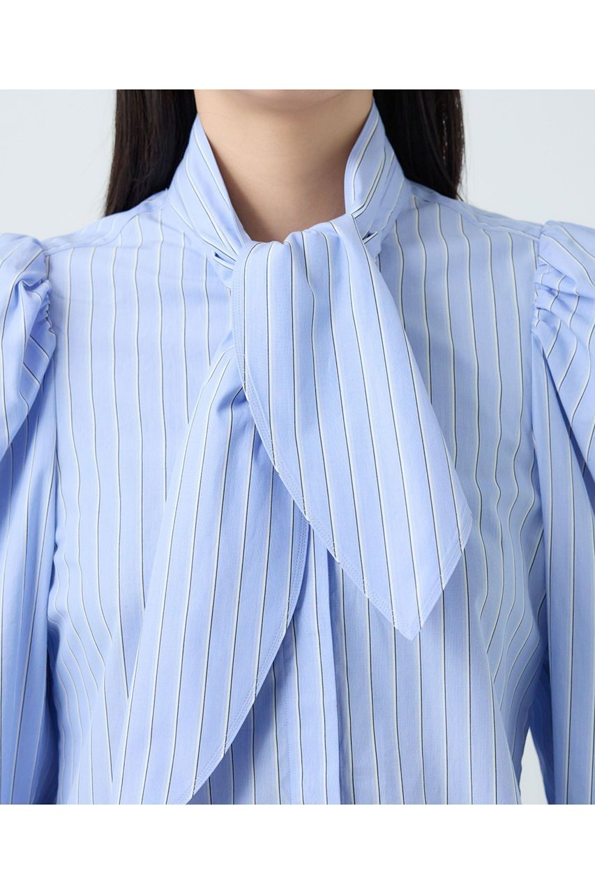 【カオス/Chaos】のガールスカウトブラウス 人気、トレンドファッション・服の通販 founy(ファニー) 　ファッション　Fashion　レディースファッション　Fashion for Women　トップス・カットソー　Cut & Sew Tops　シャツ・ブラウス・オフィスカジュアル　Elegant Blouses & Button-Ups　ストライプ　Stripe, Striped Pattern　スリーブ　Sleeve, Long Sleeve / Short Sleeve　デニム　Denim, Jeans Material　バランス　Balance, Style Balance　ボトム　Bottoms, Lower Wear　リボン　Ribbon, Bow　ロング　Long, Long-Length　再入荷　Restock / Back in Stock　other-8|ID: prp329100004614066 ipo3291000000035796444