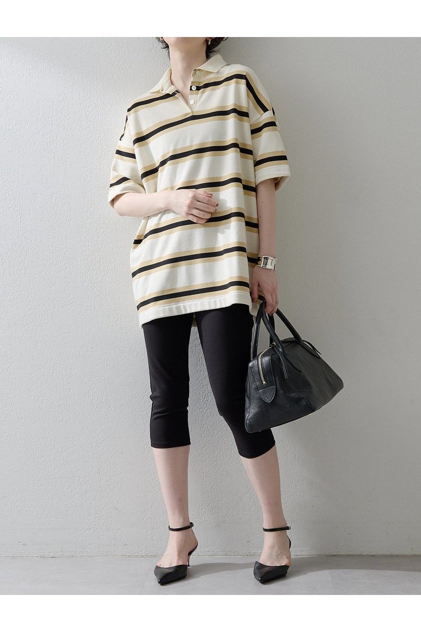 【ウィムガゼット/Whim Gazette】の【THE PAUSE】ボーダーBIGポロシャツ 人気、トレンドファッション・服の通販 founy(ファニー) 　ファッション　Fashion　レディースファッション　Fashion for Women　トップス・カットソー　Cut & Sew Tops　シャツ・ブラウス・オフィスカジュアル　Elegant Blouses & Button-Ups　ポロシャツ・きれいめカジュアル　Smart-Casual Polo Tops　2025年　2025　2025-2026秋冬・A/W　Autumn/Winter 2025–26 AW25–26　おすすめ　Recommended / Our Picks　ボトム　Bottoms, Lower Wear　ボーダー　Border, Stripe　ポロシャツ　Polo Shirt, Collared Tee　リラックス　Relax, Relaxed Fit　A/W・秋冬　Autumn/Winter　other-2|ID: prp329100004614067 ipo3291000000033035205