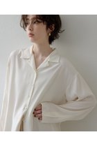 【ウィムガゼット/Whim Gazette】の【THE PAUSE】フィブリルリラックスシャツ 人気、トレンドファッション・服の通販 founy(ファニー) ファッション Fashion レディースファッション Fashion for Women トップス・カットソー Cut & Sew Tops シャツ・ブラウス・オフィスカジュアル Elegant Blouses & Button-Ups とろみ Fluid, Flowy Fabric カフス Cuff Design キュプラ Cupro, Eco Fabric シンプル Simple, Minimal スリーブ Sleeve, Long Sleeve / Short Sleeve リラックス Relax, Relaxed Fit ロング Long, Long-Length ヴィンテージ Vintage Style エレガント 上品 Elegant thumbnail オフホワイト|ID: prp329100004614069 ipo3291000000035676803