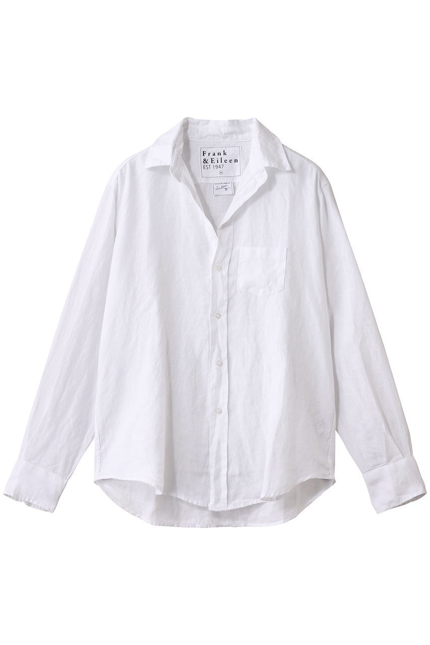 【フランク&アイリーン/Frank&Eileen】のEILEEN ウォッシュドリネン シャツ インテリア・キッズ・メンズ・レディースファッション・服の通販 founy(ファニー) 　ファッション　Fashion　レディースファッション　Fashion for Women　トップス・カットソー　Cut & Sew Tops　シャツ・ブラウス・オフィスカジュアル　Elegant Blouses & Button-Ups　スリーブ　Sleeve, Long Sleeve / Short Sleeve　ロング　Long, Long-Length　軽量　Lightweight, Ultra Light　ホワイト|ID: prp329100004614071 ipo3291000000033156499