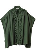 【ハウス オブ ロータス/HOUSE OF LOTUS】のシアーシルクブレンドフリルブラウス 人気、トレンドファッション・服の通販 founy(ファニー) ファッション Fashion レディースファッション Fashion for Women トップス・カットソー Cut & Sew Tops シャツ・ブラウス・オフィスカジュアル Elegant Blouses & Button-Ups エアリー Airy Texture ショート Short, Short Length シルク Silk, 100% Silk スリーブ Sleeve, Long Sleeve / Short Sleeve フリル Frill, Ruffle エレガント 上品 Elegant 夏 Summer 新作・新入荷 New Arrivals / New In thumbnail グリーン|ID: prp329100004614073 ipo3291000000033035251