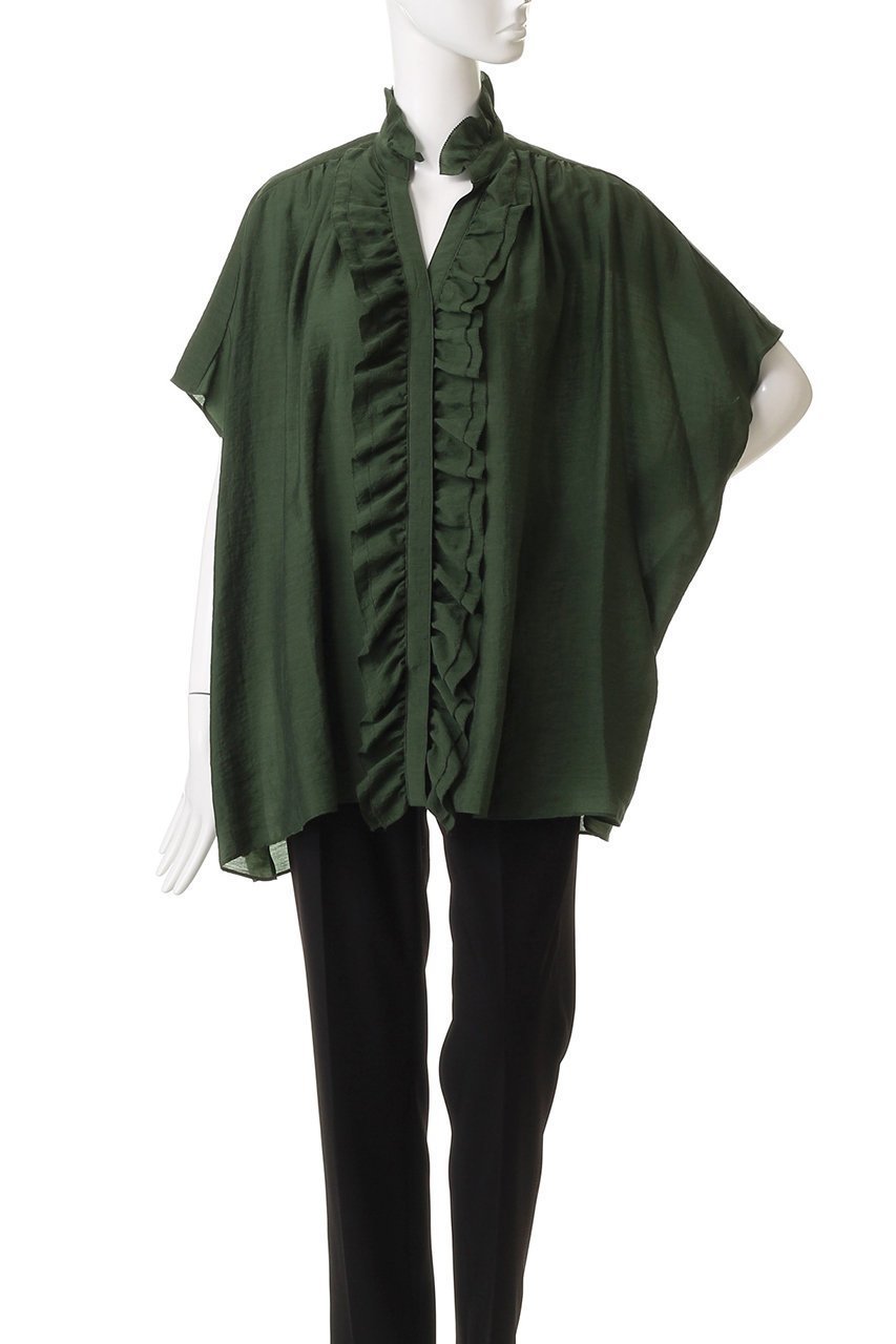 【ハウス オブ ロータス/HOUSE OF LOTUS】のシアーシルクブレンドフリルブラウス 人気、トレンドファッション・服の通販 founy(ファニー) 　ファッション　Fashion　レディースファッション　Fashion for Women　トップス・カットソー　Cut & Sew Tops　シャツ・ブラウス・オフィスカジュアル　Elegant Blouses & Button-Ups　エアリー　Airy Texture　ショート　Short, Short Length　シルク　Silk, 100% Silk　スリーブ　Sleeve, Long Sleeve / Short Sleeve　フリル　Frill, Ruffle　エレガント 上品　Elegant　夏　Summer　新作・新入荷　New Arrivals / New In　other-2|ID: prp329100004614073 ipo3291000000033035252