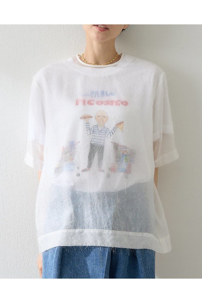 【ウィムガゼット/Whim Gazette】のシアーフェザーTEE 人気、トレンドファッション・服の通販 founy(ファニー) 　ファッション　Fashion　レディースファッション　Fashion for Women　トップス・カットソー　Cut & Sew Tops　シャツ・ブラウス・オフィスカジュアル　Elegant Blouses & Button-Ups　2025年　2025　2025-2026秋冬・A/W　Autumn/Winter 2025–26 AW25–26　インナー　Innerwear　シアー　Sheer, See-Through　ショート　Short, Short Length　ジャカード／ジャガード　Jacquard, Woven Pattern　スリーブ　Sleeve, Long Sleeve / Short Sleeve　タンク　Tank Top, Sleeveless Top　フェザー　Feather, Feather Detail　ベビー　Baby, Babywear　A/W・秋冬　Autumn/Winter　 other-1|ID: prp329100004614075 ipo3291000000033035263