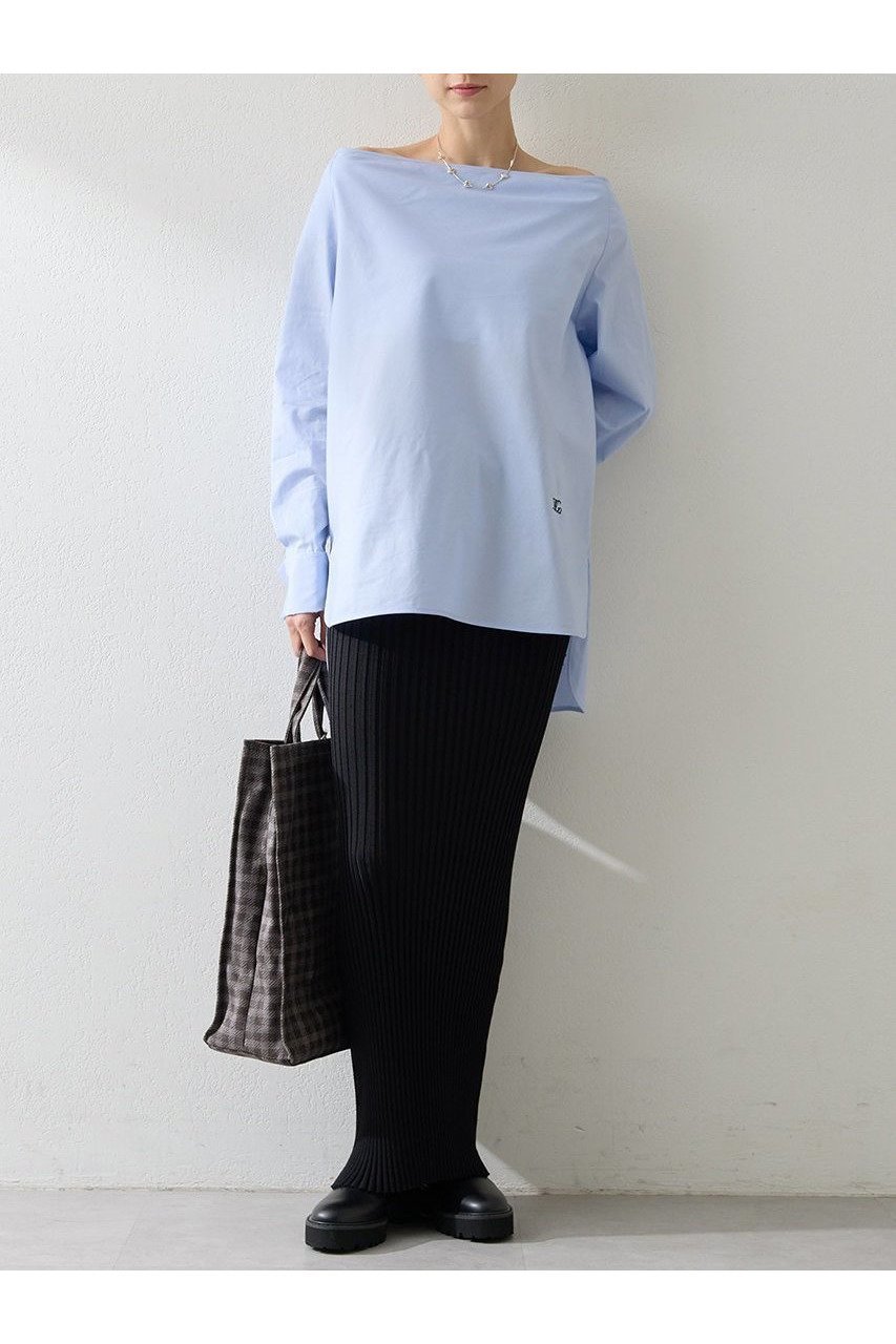 【ウィムガゼット/Whim Gazette】のブロードオフショルダーブラウス 人気、トレンドファッション・服の通販 founy(ファニー) 　ファッション　Fashion　レディースファッション　Fashion for Women　トップス・カットソー　Cut & Sew Tops　シャツ・ブラウス・オフィスカジュアル　Elegant Blouses & Button-Ups　カフス　Cuff Design　スリーブ　Sleeve, Long Sleeve / Short Sleeve　ドレープ　Drape, Draping Fabric　フロント　Front, Front Design　ブロード　Broadcloth, Fine Cotton　ロング　Long, Long-Length　ワンポイント　One Point, Statement Accent　A/W・秋冬　Autumn/Winter　2025年　2025　2025-2026秋冬・A/W　Autumn/Winter 2025–26 AW25–26　other-2|ID: prp329100004614076 ipo3291000000033035275