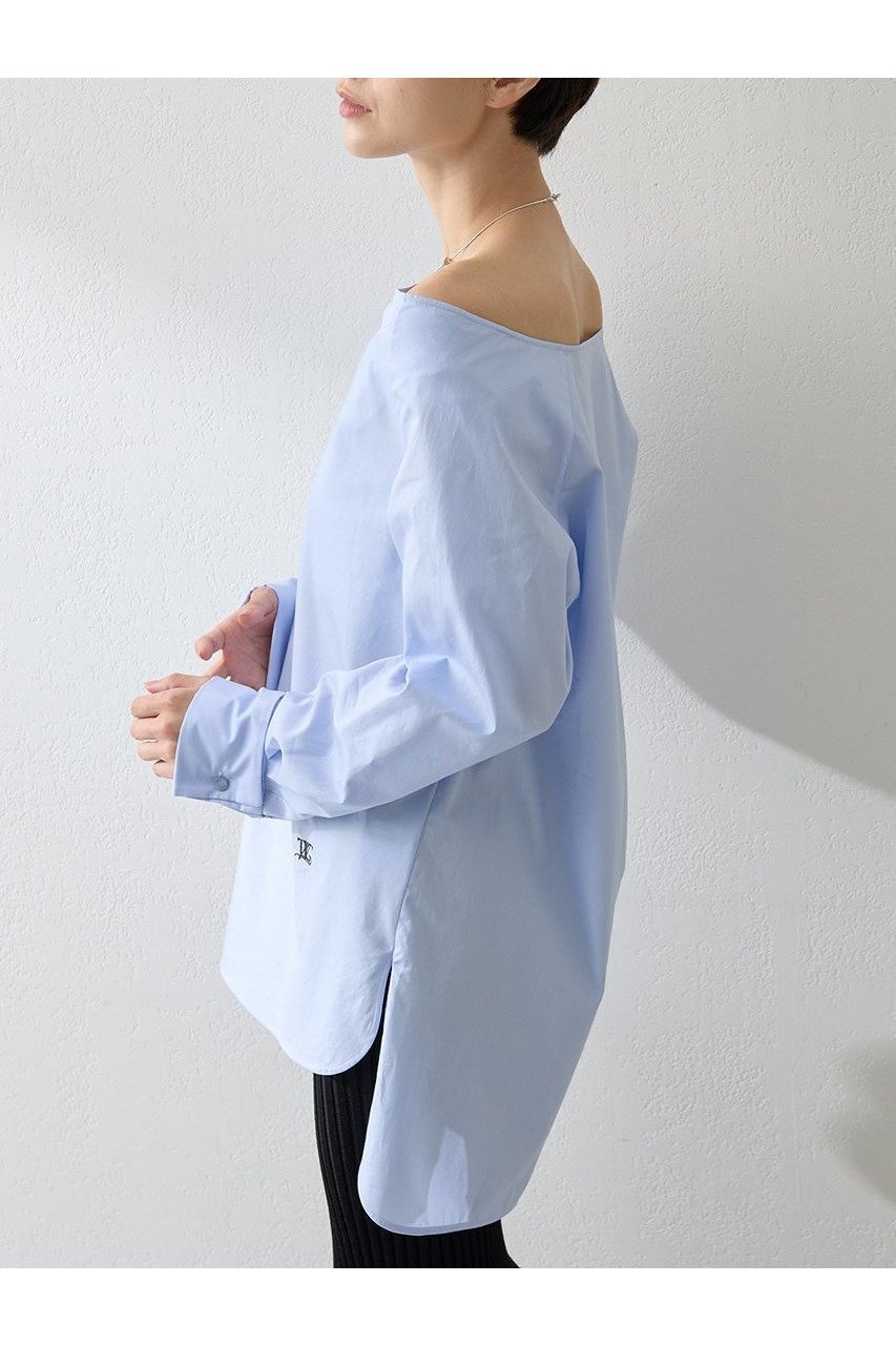 【ウィムガゼット/Whim Gazette】のブロードオフショルダーブラウス 人気、トレンドファッション・服の通販 founy(ファニー) 　ファッション　Fashion　レディースファッション　Fashion for Women　トップス・カットソー　Cut & Sew Tops　シャツ・ブラウス・オフィスカジュアル　Elegant Blouses & Button-Ups　カフス　Cuff Design　スリーブ　Sleeve, Long Sleeve / Short Sleeve　ドレープ　Drape, Draping Fabric　フロント　Front, Front Design　ブロード　Broadcloth, Fine Cotton　ロング　Long, Long-Length　ワンポイント　One Point, Statement Accent　A/W・秋冬　Autumn/Winter　2025年　2025　2025-2026秋冬・A/W　Autumn/Winter 2025–26 AW25–26　other-3|ID: prp329100004614076 ipo3291000000033035276