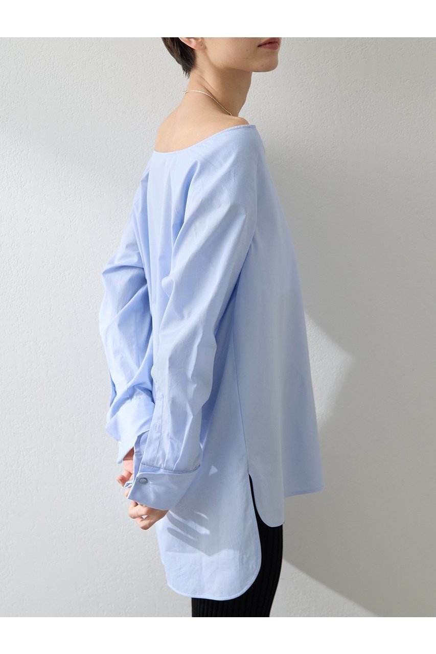 【ウィムガゼット/Whim Gazette】のブロードオフショルダーブラウス 人気、トレンドファッション・服の通販 founy(ファニー) 　ファッション　Fashion　レディースファッション　Fashion for Women　トップス・カットソー　Cut & Sew Tops　シャツ・ブラウス・オフィスカジュアル　Elegant Blouses & Button-Ups　カフス　Cuff Design　スリーブ　Sleeve, Long Sleeve / Short Sleeve　ドレープ　Drape, Draping Fabric　フロント　Front, Front Design　ブロード　Broadcloth, Fine Cotton　ロング　Long, Long-Length　ワンポイント　One Point, Statement Accent　A/W・秋冬　Autumn/Winter　2025年　2025　2025-2026秋冬・A/W　Autumn/Winter 2025–26 AW25–26　other-5|ID: prp329100004614076 ipo3291000000033035278