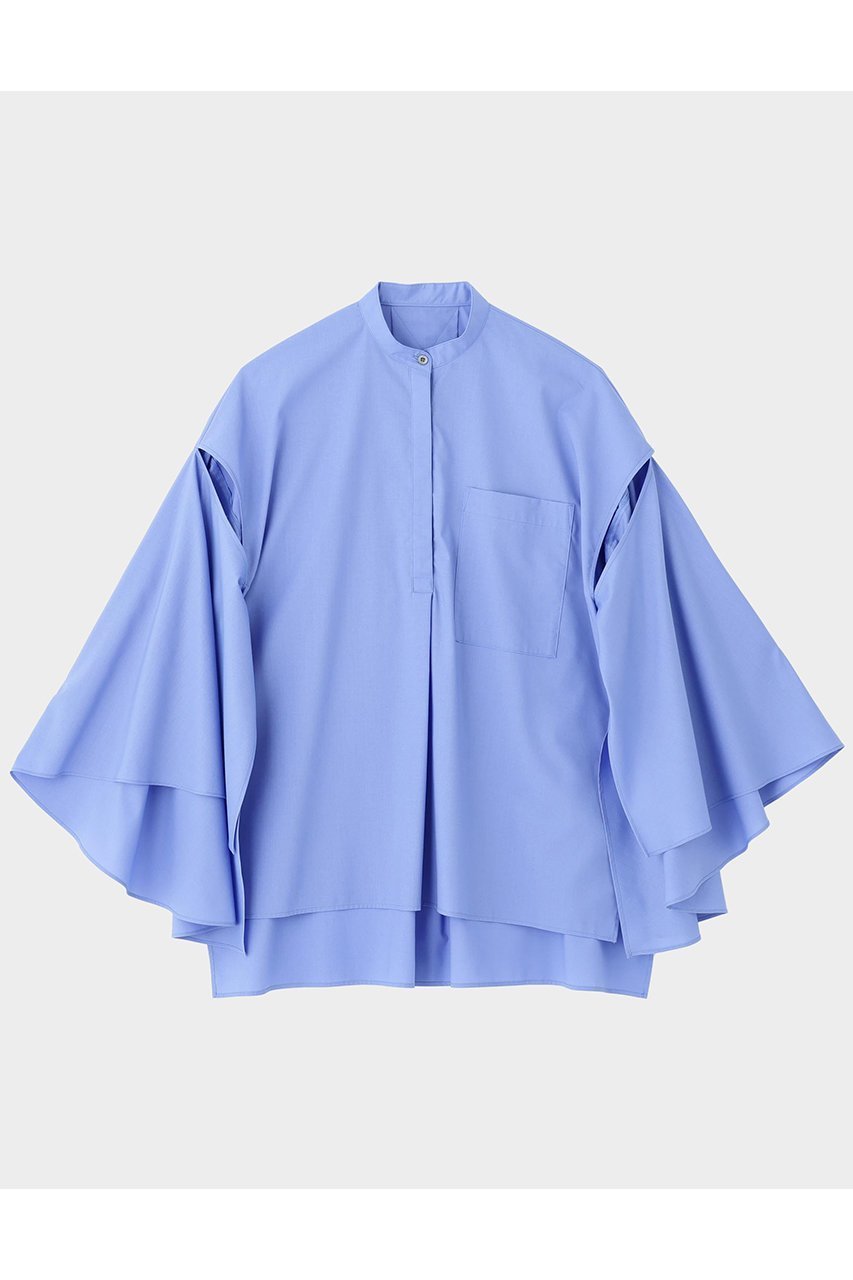 【ル フィル/LE PHIL】の2WAYスリットブラウス インテリア・キッズ・メンズ・レディースファッション・服の通販 founy(ファニー) 　ファッション　Fashion　レディースファッション　Fashion for Women　トップス・カットソー　Cut & Sew Tops　シャツ・ブラウス・オフィスカジュアル　Elegant Blouses & Button-Ups　インナー　Innerwear　スリット　Slit, Slit Detail　スリーブ　Sleeve, Long Sleeve / Short Sleeve　ノースリーブ　Sleeveless, No-Sleeve　ビッグ　Big, Oversized　モダン　Modern, Contemporary　ロング　Long, Long-Length　ブルー|ID: prp329100004614078 ipo3291000000033035294