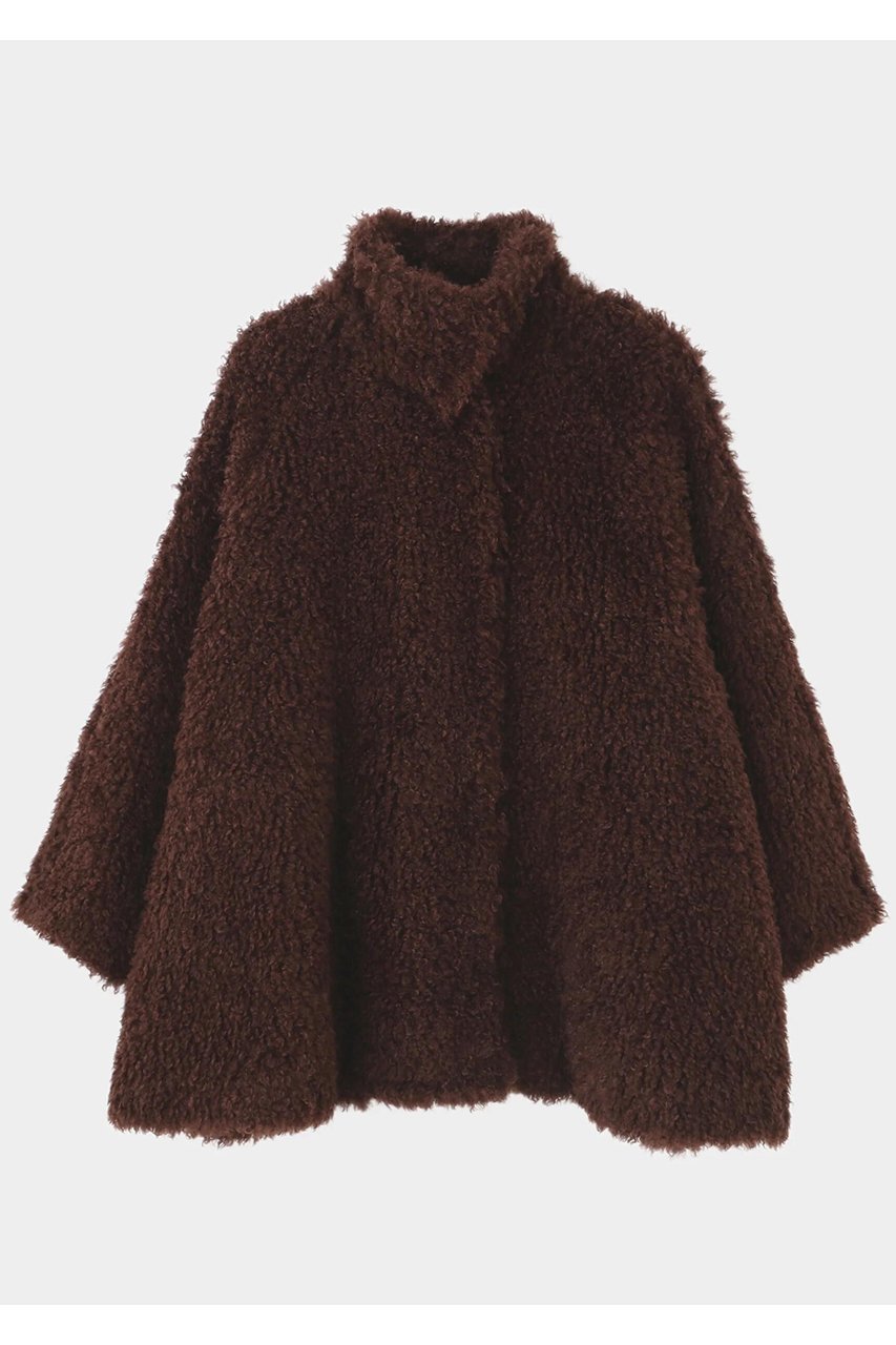 【ル フィル/LE PHIL】のボアコート インテリア・キッズ・メンズ・レディースファッション・服の通販 founy(ファニー) 　ファッション　Fashion　レディースファッション　Fashion for Women　アウター　Coat / Outerwear Collection　コート・ロングコート・ピーコート　Long Coats, Peacoats & More　なめらか　Smooth, Silky Texture　クラシック　Classic, Timeless Style　ショート　Short, Short Length　スタンド　Stand Collar, Upright Stand　ダブル　Double, Double-Breasted　ビッグ　Big, Oversized　フェイクファー　Faux Fur, Imitation Fur　エレガント 上品　Elegant　新作・新入荷　New Arrivals / New In　A/W・秋冬　Autumn/Winter　ブラウン|ID: prp329100004614081 ipo3291000000033035313