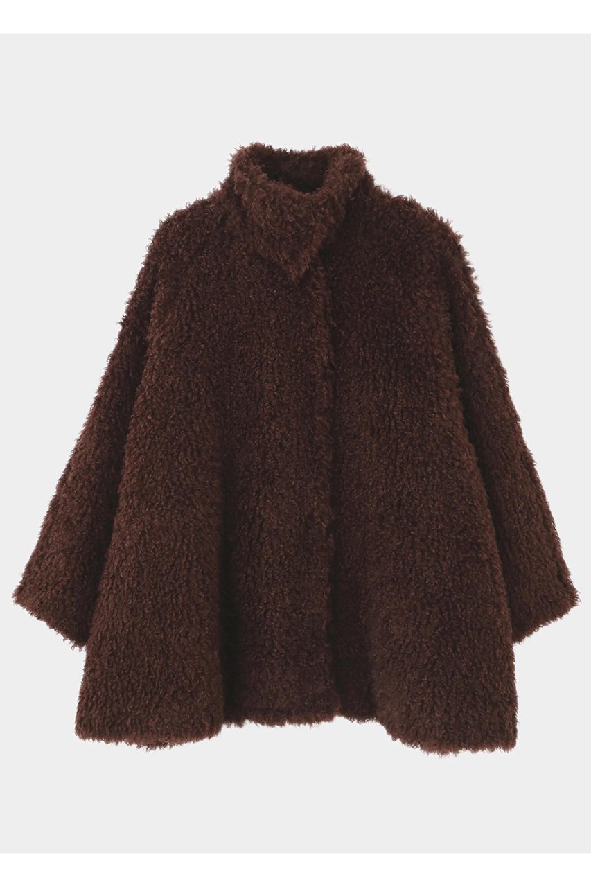 【ル フィル/LE PHIL】のダブルニードルファーコート インテリア・キッズ・メンズ・レディースファッション・服の通販 founy(ファニー) 　ファッション　Fashion　レディースファッション　Fashion for Women　アウター　Coat / Outerwear Collection　コート・ロングコート・ピーコート　Long Coats, Peacoats & More　なめらか　Smooth, Silky Texture　クラシック　Classic, Timeless Style　ショート　Short, Short Length　スタンド　Stand Collar, Upright Stand　ダブル　Double, Double-Breasted　ビッグ　Big, Oversized　フェイクファー　Faux Fur, Imitation Fur　エレガント 上品　Elegant　A/W・秋冬　Autumn/Winter　ブラウン|ID: prp329100004614081 ipo3291000000036532213