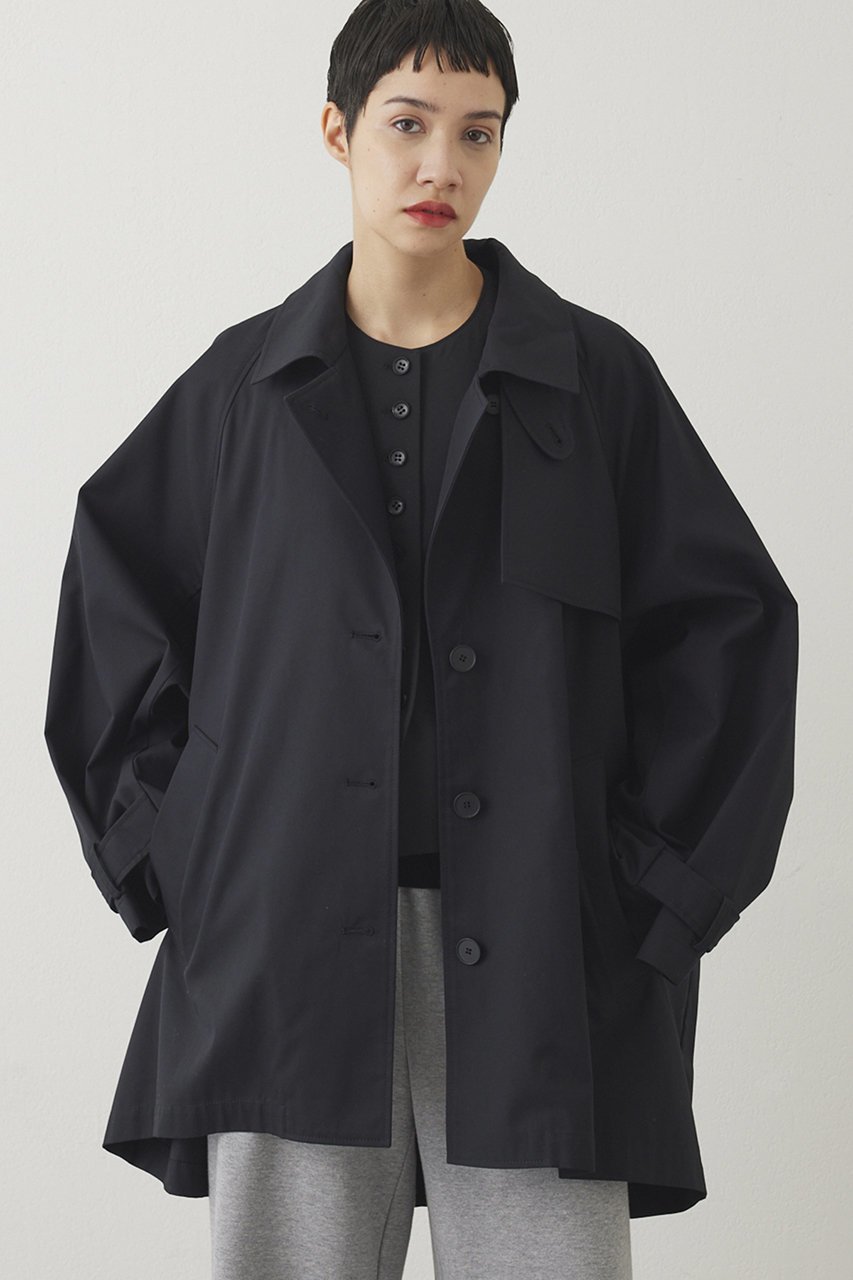 【ウィムガゼット/Whim Gazette】の【THE PAUSE】ショートバルマカンコート インテリア・キッズ・メンズ・レディースファッション・服の通販 founy(ファニー) 　ファッション　Fashion　レディースファッション　Fashion for Women　アウター　Coat / Outerwear Collection　コート・ロングコート・ピーコート　Long Coats, Peacoats & More　インド　Indian Textile　インナー　Innerwear　ショート　Short, Short Length　スタイリッシュ　Stylish, Fashionable　スタンド　Stand Collar, Upright Stand　プリーツ　Pleats, Pleated　ベーシック　Basic, Essential　ボックス　Boxy, Box Shape　ミドル　Middle Length, Mid Height　ブラック|ID: prp329100004614083 ipo3291000000035796486