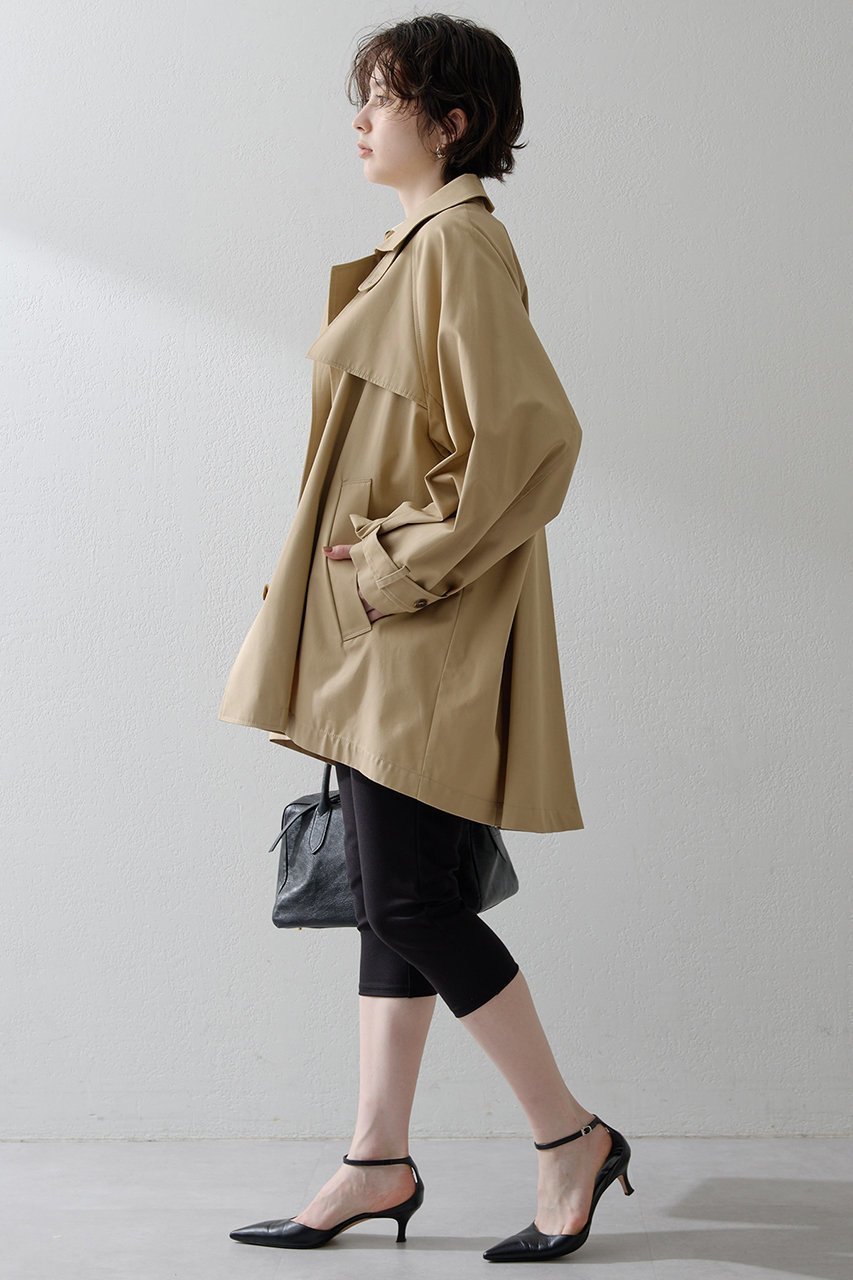 【ウィムガゼット/Whim Gazette】の【THE PAUSE】ショートバルマカンコート 人気、トレンドファッション・服の通販 founy(ファニー) 　ファッション　Fashion　レディースファッション　Fashion for Women　アウター　Coat / Outerwear Collection　コート・ロングコート・ピーコート　Long Coats, Peacoats & More　インド　Indian Textile　インナー　Innerwear　ショート　Short, Short Length　スタイリッシュ　Stylish, Fashionable　スタンド　Stand Collar, Upright Stand　プリーツ　Pleats, Pleated　ベーシック　Basic, Essential　ボックス　Boxy, Box Shape　ミドル　Middle Length, Mid Height　other-3|ID: prp329100004614083 ipo3291000000035796493