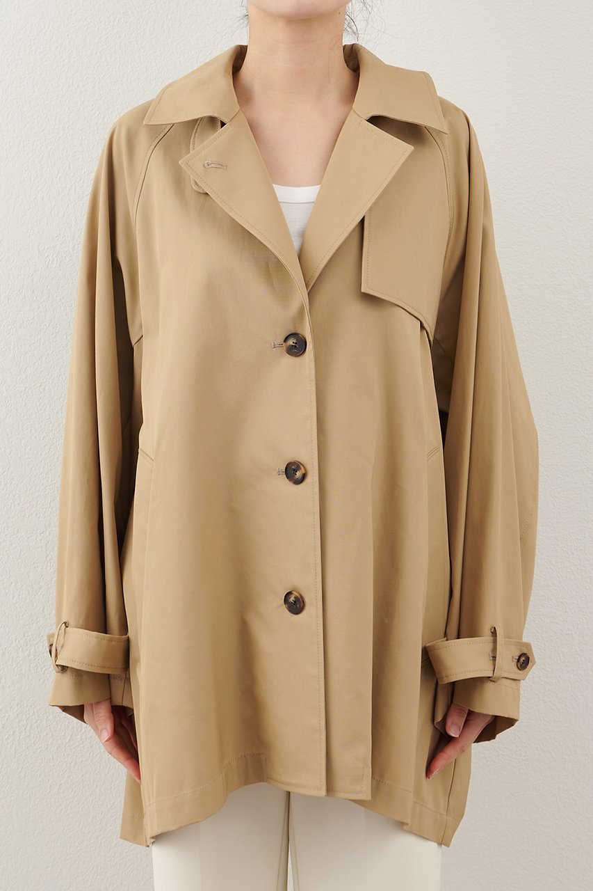 【ウィムガゼット/Whim Gazette】の【THE PAUSE】ショートバルマカンコート 人気、トレンドファッション・服の通販 founy(ファニー) 　ファッション　Fashion　レディースファッション　Fashion for Women　アウター　Coat / Outerwear Collection　コート・ロングコート・ピーコート　Long Coats, Peacoats & More　インド　Indian Textile　インナー　Innerwear　ショート　Short, Short Length　スタイリッシュ　Stylish, Fashionable　スタンド　Stand Collar, Upright Stand　プリーツ　Pleats, Pleated　ベーシック　Basic, Essential　ボックス　Boxy, Box Shape　ミドル　Middle Length, Mid Height　other-6|ID: prp329100004614083 ipo3291000000035796506