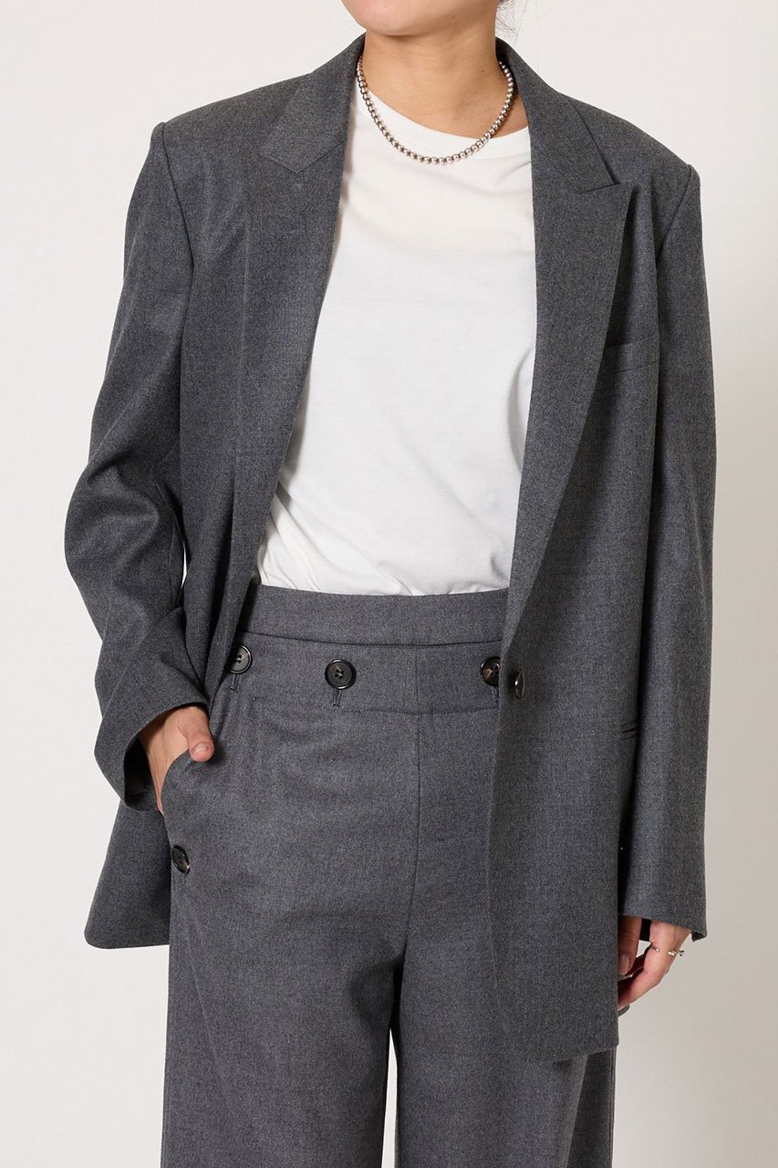 【ブリル/BRILL】のウールピークトラペルジャケット インテリア・キッズ・メンズ・レディースファッション・服の通販 founy(ファニー) 　ファッション　Fashion　レディースファッション　Fashion for Women　アウター　Coat / Outerwear Collection　レディースジャケット・軽アウター　Jackets　ジャケット　Jacket, Outerwear　ストレッチ　Stretch, Stretchy Fabric　チャコールグレー|ID: prp329100004614084 ipo3291000000035964524