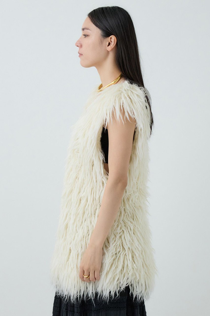 【カオス/Chaos】のホワイトイエティーベスト 人気、トレンドファッション・服の通販 founy(ファニー) 　ファッション　Fashion　レディースファッション　Fashion for Women　アウター　Coat / Outerwear Collection　レディースジャケット・軽アウター　Jackets　インナー　Innerwear　ジャケット　Jacket, Outerwear　スペシャル　Special, Limited Edition　フリンジ　Fringe, Tassel　ブレード　Braid, Decorative Trim　ベスト　Vest, Waistcoat　手編み　Hand-Knitted, Handmade Knit　other-8|ID: prp329100004614087 ipo3291000000034615777