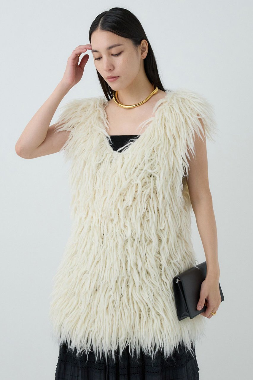 【カオス/Chaos】のホワイトイエティーベスト 人気、トレンドファッション・服の通販 founy(ファニー) 　ファッション　Fashion　レディースファッション　Fashion for Women　アウター　Coat / Outerwear Collection　レディースジャケット・軽アウター　Jackets　インナー　Innerwear　ジャケット　Jacket, Outerwear　スペシャル　Special, Limited Edition　フリンジ　Fringe, Tassel　ブレード　Braid, Decorative Trim　ベスト　Vest, Waistcoat　手編み　Hand-Knitted, Handmade Knit　 other-1|ID: prp329100004614087 ipo3291000000035741046