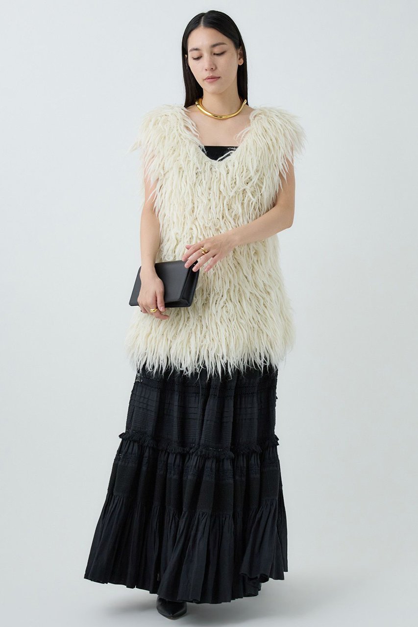 【カオス/Chaos】のホワイトイエティーベスト 人気、トレンドファッション・服の通販 founy(ファニー) 　ファッション　Fashion　レディースファッション　Fashion for Women　アウター　Coat / Outerwear Collection　レディースジャケット・軽アウター　Jackets　インナー　Innerwear　ジャケット　Jacket, Outerwear　スペシャル　Special, Limited Edition　フリンジ　Fringe, Tassel　ブレード　Braid, Decorative Trim　ベスト　Vest, Waistcoat　手編み　Hand-Knitted, Handmade Knit　other-3|ID: prp329100004614087 ipo3291000000035741054