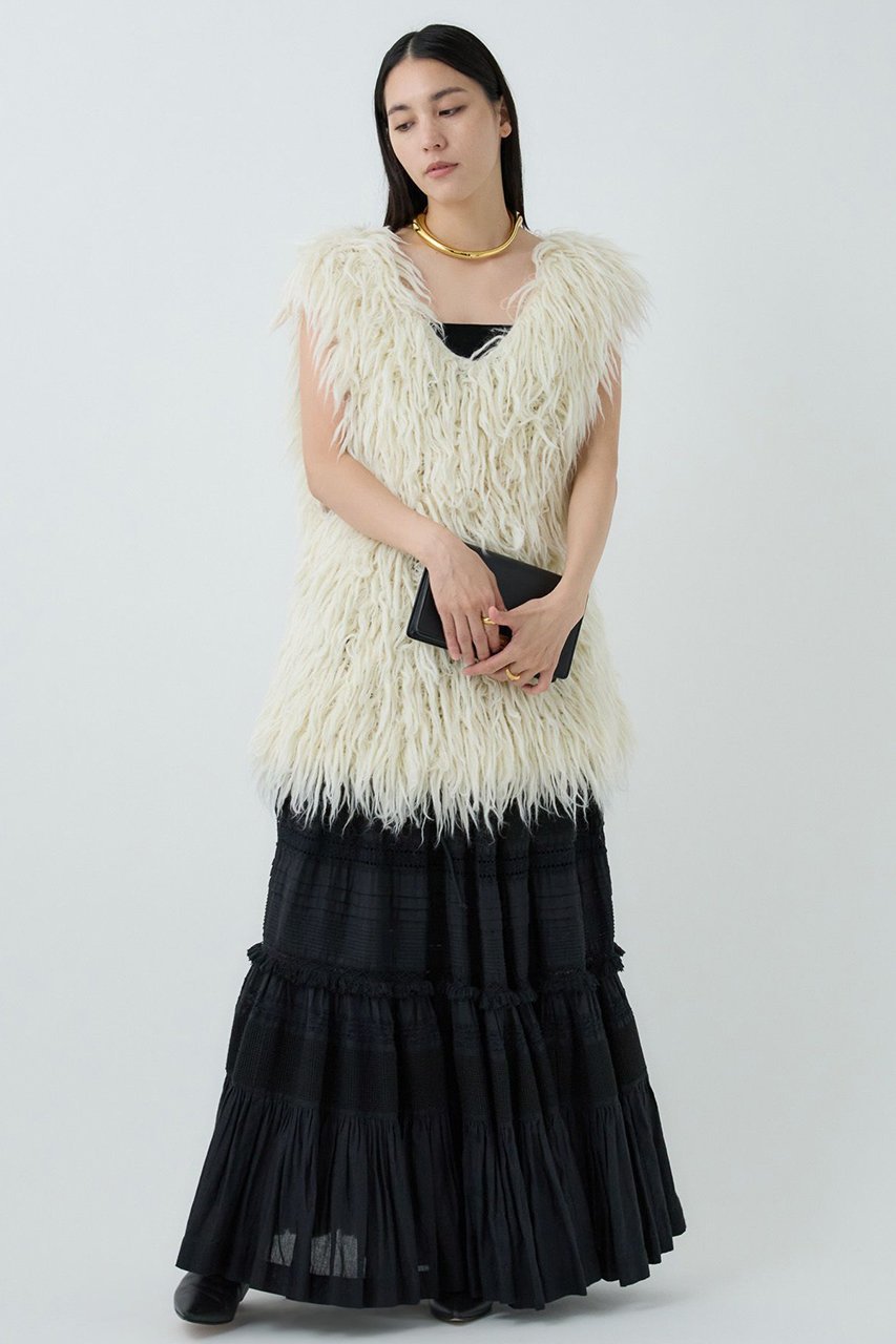 【カオス/Chaos】のホワイトイエティーベスト 人気、トレンドファッション・服の通販 founy(ファニー) 　ファッション　Fashion　レディースファッション　Fashion for Women　アウター　Coat / Outerwear Collection　レディースジャケット・軽アウター　Jackets　インナー　Innerwear　ジャケット　Jacket, Outerwear　スペシャル　Special, Limited Edition　フリンジ　Fringe, Tassel　ブレード　Braid, Decorative Trim　ベスト　Vest, Waistcoat　手編み　Hand-Knitted, Handmade Knit　other-4|ID: prp329100004614087 ipo3291000000035741057