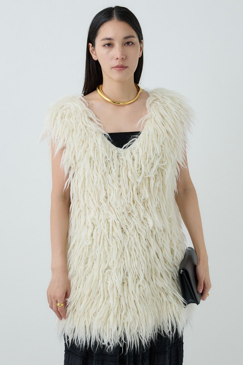 【カオス/Chaos】のホワイトイエティーベスト 人気、トレンドファッション・服の通販 founy(ファニー) 　ファッション　Fashion　レディースファッション　Fashion for Women　アウター　Coat / Outerwear Collection　レディースジャケット・軽アウター　Jackets　インナー　Innerwear　ジャケット　Jacket, Outerwear　スペシャル　Special, Limited Edition　フリンジ　Fringe, Tassel　ブレード　Braid, Decorative Trim　ベスト　Vest, Waistcoat　手編み　Hand-Knitted, Handmade Knit　other-7|ID: prp329100004614087 ipo3291000000035741064