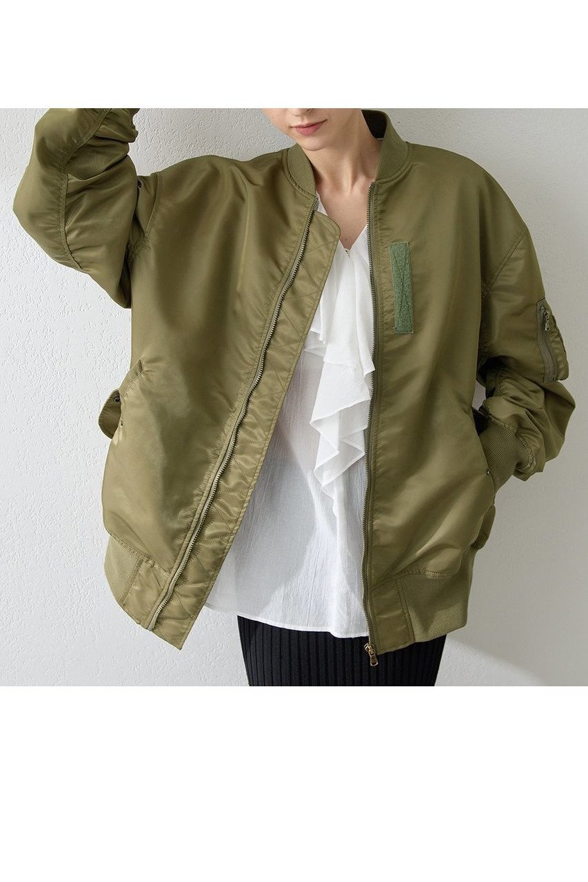 【ウィムガゼット/Whim Gazette】のナイロンMA-1 人気、トレンドファッション・服の通販 founy(ファニー) 　ファッション　Fashion　レディースファッション　Fashion for Women　アウター　Coat / Outerwear Collection　レディースジャケット・軽アウター　Jackets　ブルゾンジャケット・スポーティアウター　Blouson Jackets　MA-1ジャケット　MA-1 Bomber Jackets / Flight Jackets　2025年　2025　2025-2026秋冬・A/W　Autumn/Winter 2025–26 AW25–26　ショルダー　Shoulder, Shoulder Strap　ジャケット　Jacket, Outerwear　ツイル　Twist, Twisted Detail　ドロップ　Drop Shoulder, Dropped Style　バランス　Balance, Style Balance　フォルム　Silhouette, Form　ブルゾン　Blouson, Bomber Jacket　ボトム　Bottoms, Lower Wear　ミリタリー　Military, Army Style　リラックス　Relax, Relaxed Fit　レオパード　Leopard, Animal Print　エレガント 上品　Elegant　定番　Standard, Basic Item　A/W・秋冬　Autumn/Winter　other-6|ID: prp329100004614090 ipo3291000000033035392