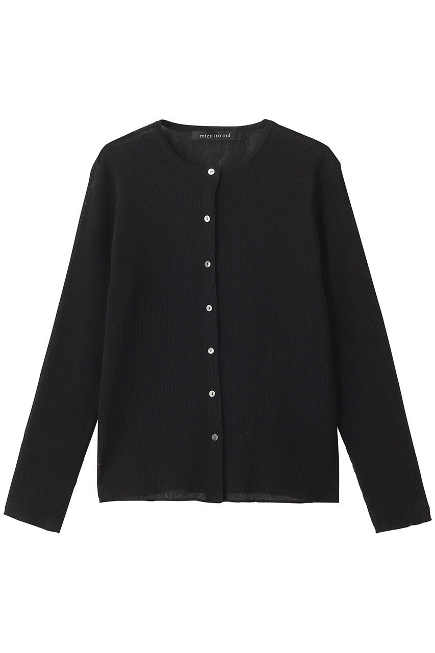 【ミズイロ インド/mizuiro ind】のcrew neck rib C/D カーディガン インテリア・キッズ・メンズ・レディースファッション・服の通販 founy(ファニー) 　ファッション　Fashion　レディースファッション　Fashion for Women　トップス・カットソー　Cut & Sew Tops　ニット　Knit Tops & Sweaters　カーディガン・羽織り　Layered Style Cardigans　カーディガン　Cardigan, Knitwear　シンプル　Simple, Minimal　定番　Standard, Basic Item　新作・新入荷　New Arrivals / New In　ビジネス 仕事 通勤　Business / Work / Commuting　black|ID: prp329100004614092 ipo3291000000033035407