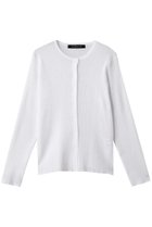 【ミズイロ インド/mizuiro ind】のcrew neck rib C/D カーディガン white|ID: prp329100004614092 ipo3291000000036833516