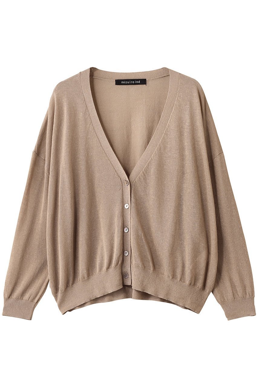 【ミズイロ インド/mizuiro ind】のv neck wide C/D カーディガン インテリア・キッズ・メンズ・レディースファッション・服の通販 founy(ファニー) 　ファッション　Fashion　レディースファッション　Fashion for Women　トップス・カットソー　Cut & Sew Tops　ニット　Knit Tops & Sweaters　カーディガン・羽織り　Layered Style Cardigans　なめらか　Smooth, Silky Texture　インナー　Innerwear　カットソー　Cut and Sewn Top　カーディガン　Cardigan, Knitwear　トレンド　Trend, Trending Now　エレガント 上品　Elegant　新作・新入荷　New Arrivals / New In　beige|ID: prp329100004614093 ipo3291000000033035413