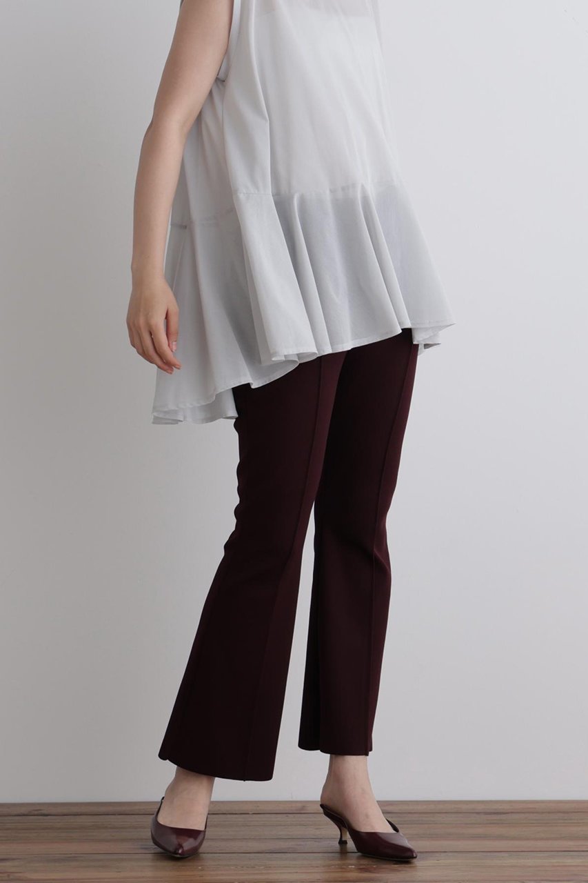 【ル フィル/LE PHIL】のダブルジャガードニットパンツ 人気、トレンドファッション・服の通販 founy(ファニー) 　ファッション　Fashion　レディースファッション　Fashion for Women　パンツ　Pants & Trousers　おすすめ　Recommended / Our Picks　クロップド　Cropped, Short Length　セットアップ　Set-Up, Coordinated Outfit　センター　Center, Center Line　フレア　Flare, Flared　ポケット　Pocket, Pocket Detail　エレガント 上品　Elegant　other-2|ID: prp329100004614097 ipo3291000000035301162