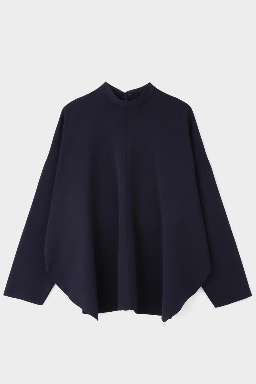 【ル フィル/LE PHIL】のダブルジャガードニット インテリア・キッズ・メンズ・レディースファッション・服の通販 founy(ファニー) 　ファッション　Fashion　レディースファッション　Fashion for Women　トップス・カットソー　Cut & Sew Tops　ニット　Knit Tops & Sweaters　カジュアルプルオーバー・ニットトップス　Pullovers & Knit Tops / Casual Pullovers　おすすめ　Recommended / Our Picks　スタンド　Stand Collar, Upright Stand　スリーブ　Sleeve, Long Sleeve / Short Sleeve　セットアップ　Set-Up, Coordinated Outfit　テクスチャー　Texture, Textured Fabric　リラックス　Relax, Relaxed Fit　エレガント 上品　Elegant　ネイビー|ID: prp329100004614098 ipo3291000000036532224