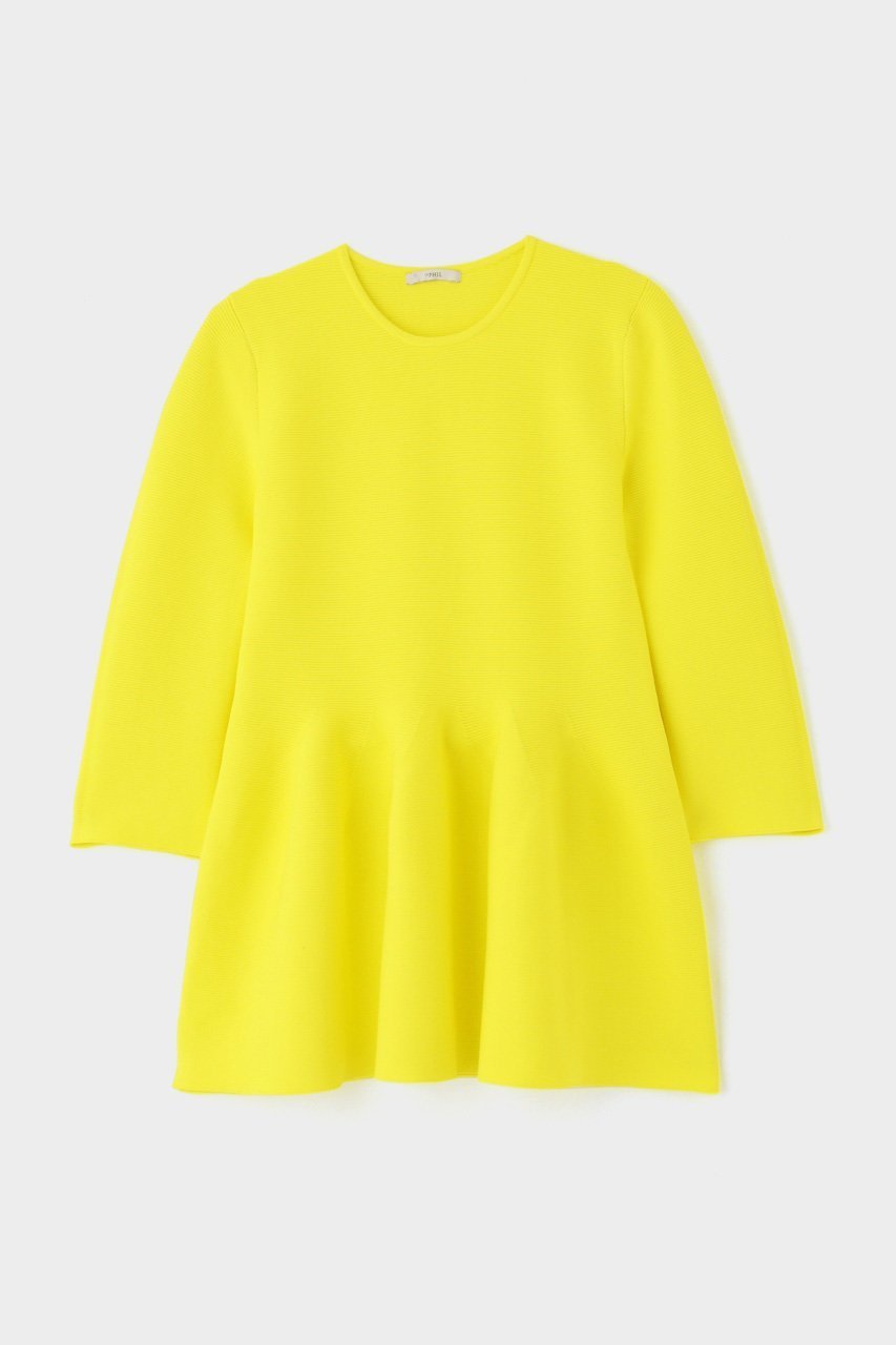 【ル フィル/LE PHIL】の《LE PHIL》スポンディッシュペプラムニット インテリア・キッズ・メンズ・レディースファッション・服の通販 founy(ファニー) 　ファッション　Fashion　レディースファッション　Fashion for Women　トップス・カットソー　Cut & Sew Tops　ニット　Knit Tops & Sweaters　カジュアルプルオーバー・ニットトップス　Pullovers & Knit Tops / Casual Pullovers　ストレッチ　Stretch, Stretchy Fabric　フィット　Fit, Slim Fit　軽量　Lightweight, Ultra Light　イエロー|ID: prp329100004614101 ipo3291000000033035497